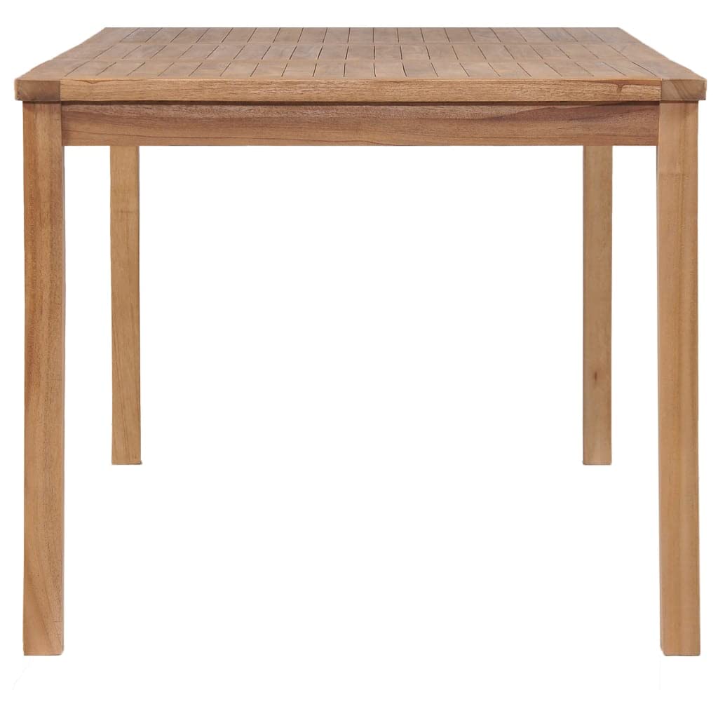 Premium Solid Teak Wood Outdoor Dining Table - Weatherproof Patio Furniture Set for Garden, Backyard & Poolside - Smooth Sanded Finish & Easy Assembly - Perfect for Al Fresco Dining & Entertaining