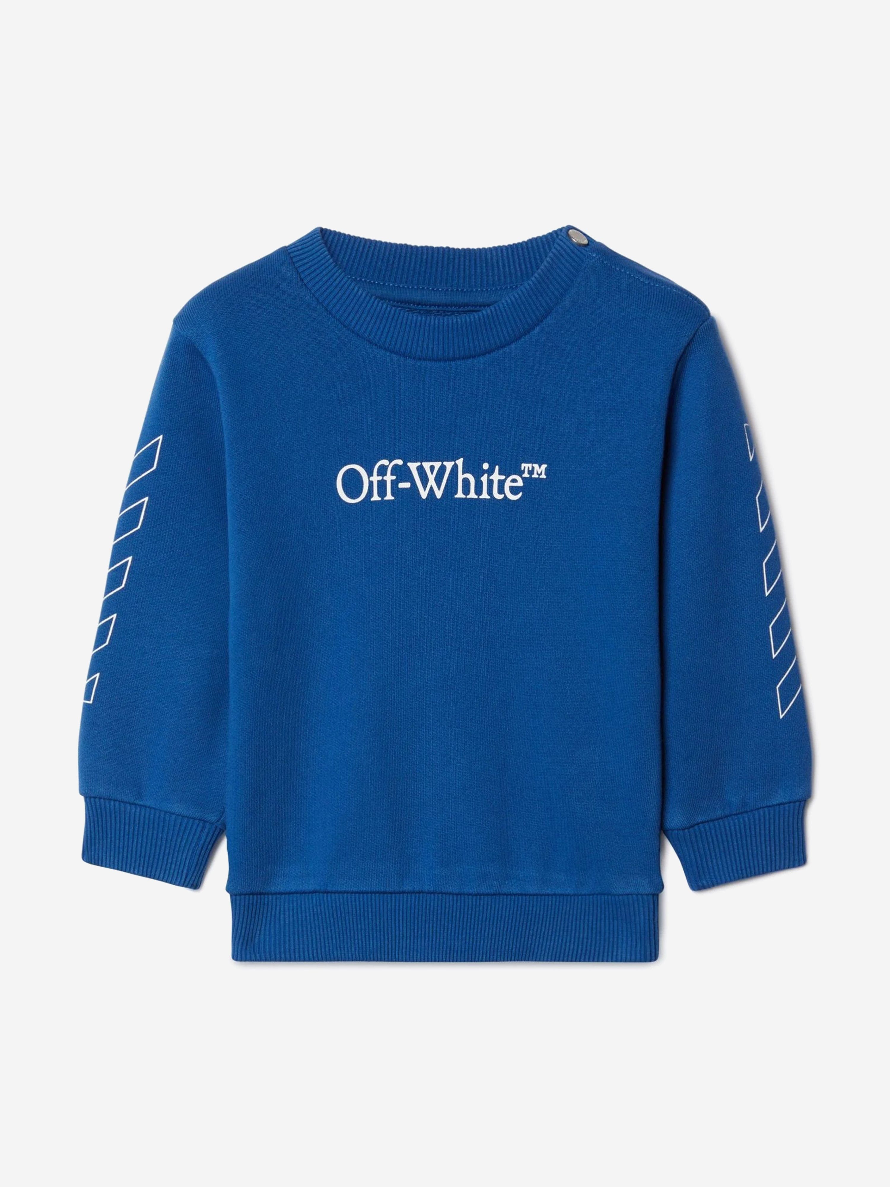 Baby Boys Bookish Diagonal Sweatshirt - Blue Cute & Comfortable Pullover for Toddlers | Perfect for Playdates, School & Casual Outings