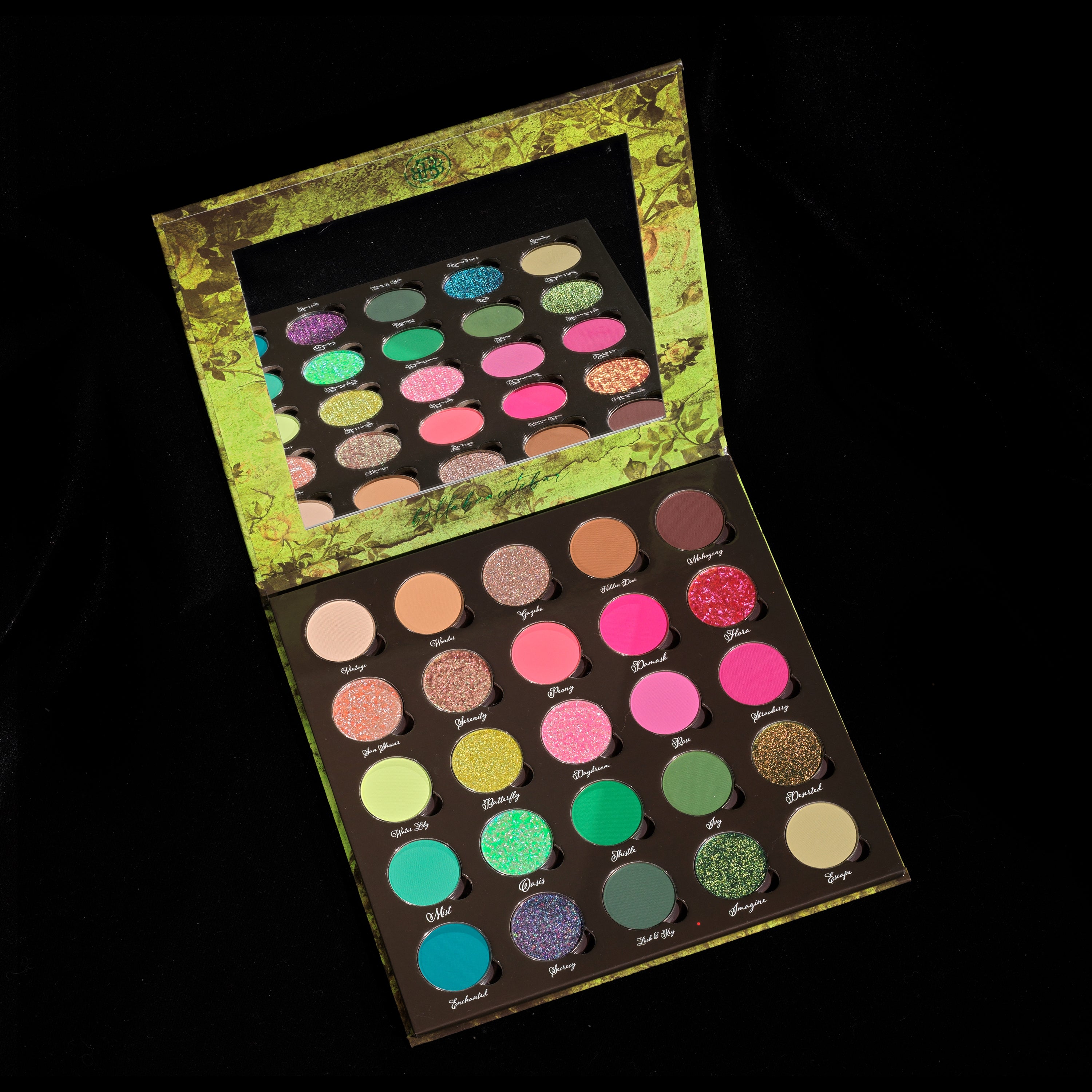 Secret Garden Eyeshadow Palette - 12 Highly Pigmented Matte & Shimmer Shades for Day & Night Makeup Looks | Vegan & Cruelty-Free | Perfect for Bridal, Party & Everyday Wear