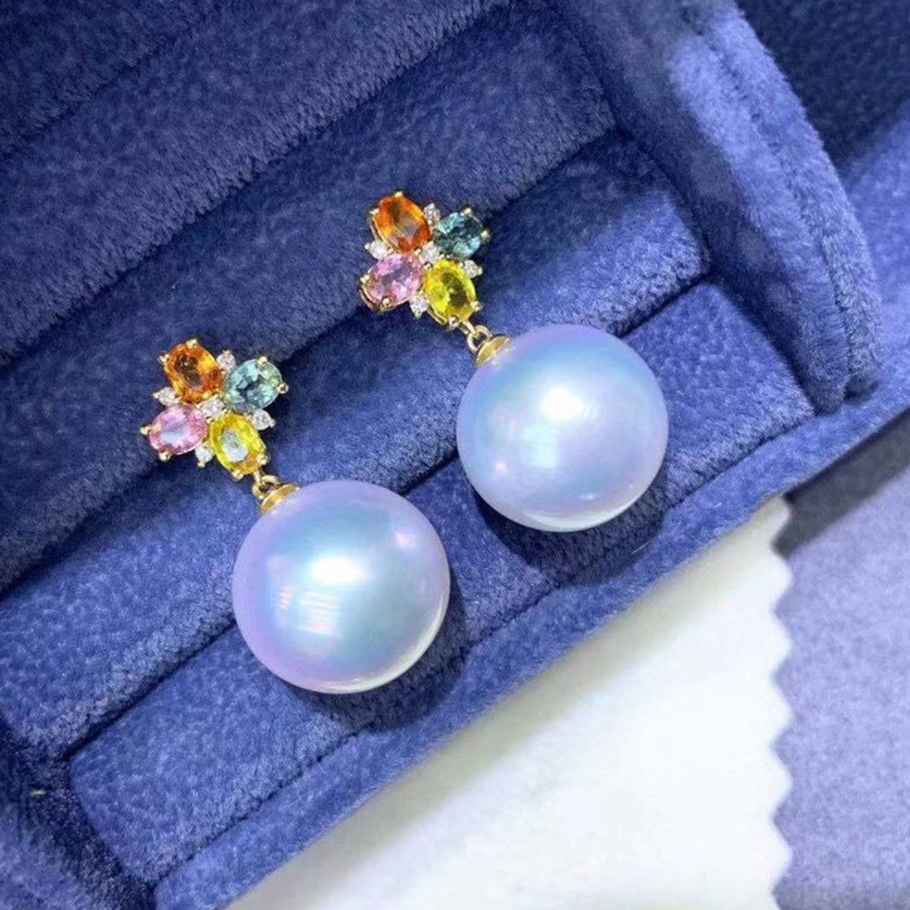 18K Solid Gold Edison Pearl Earrings for Women - Classic Elegant Jewelry Gift for Wedding, Anniversary & Special Occasions - KE00006