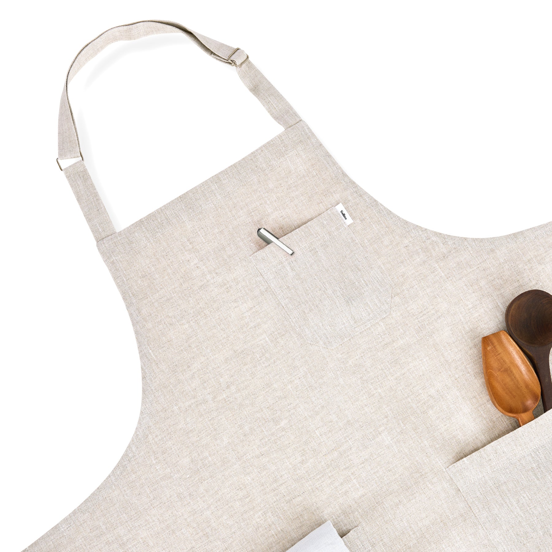 Premium Linen Bib Apron for Cooking, Baking & Grilling - Durable & Stylish Kitchen Apron for Chefs & Home Cooks - Perfect for BBQ, Baking & Crafting