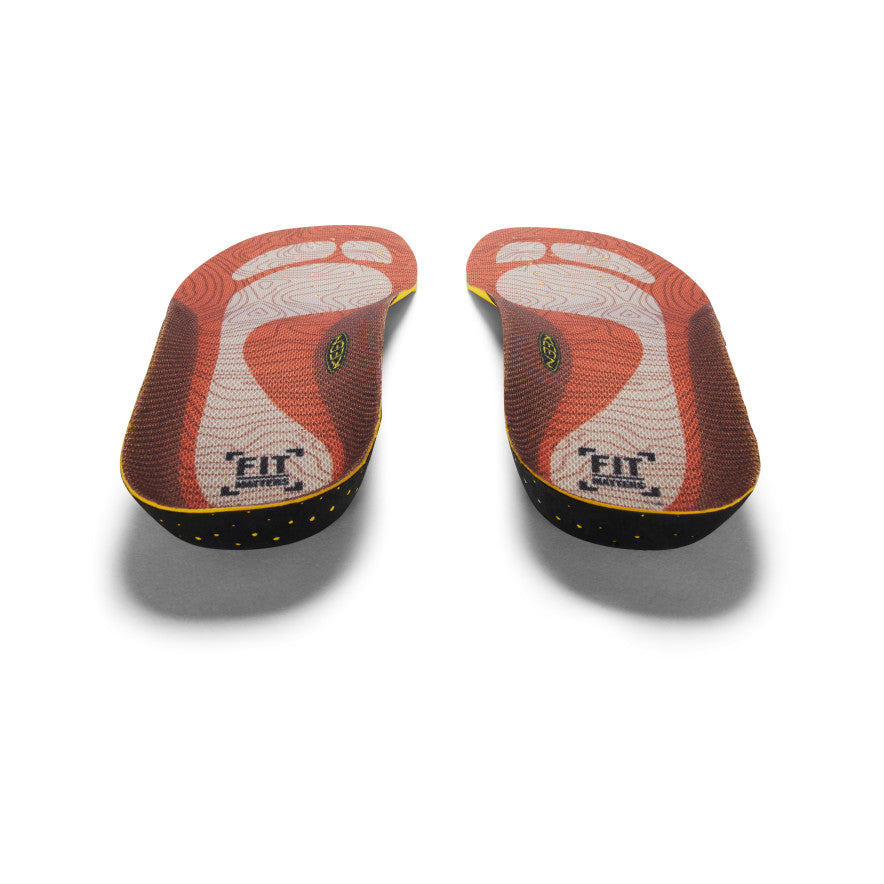 Men's K 10 Outdoor Replacement Insoles - Breathable Arch Support for Hiking & Work Boots (Burnt Orange) | All-Day Comfort for Walking, Running & Standing