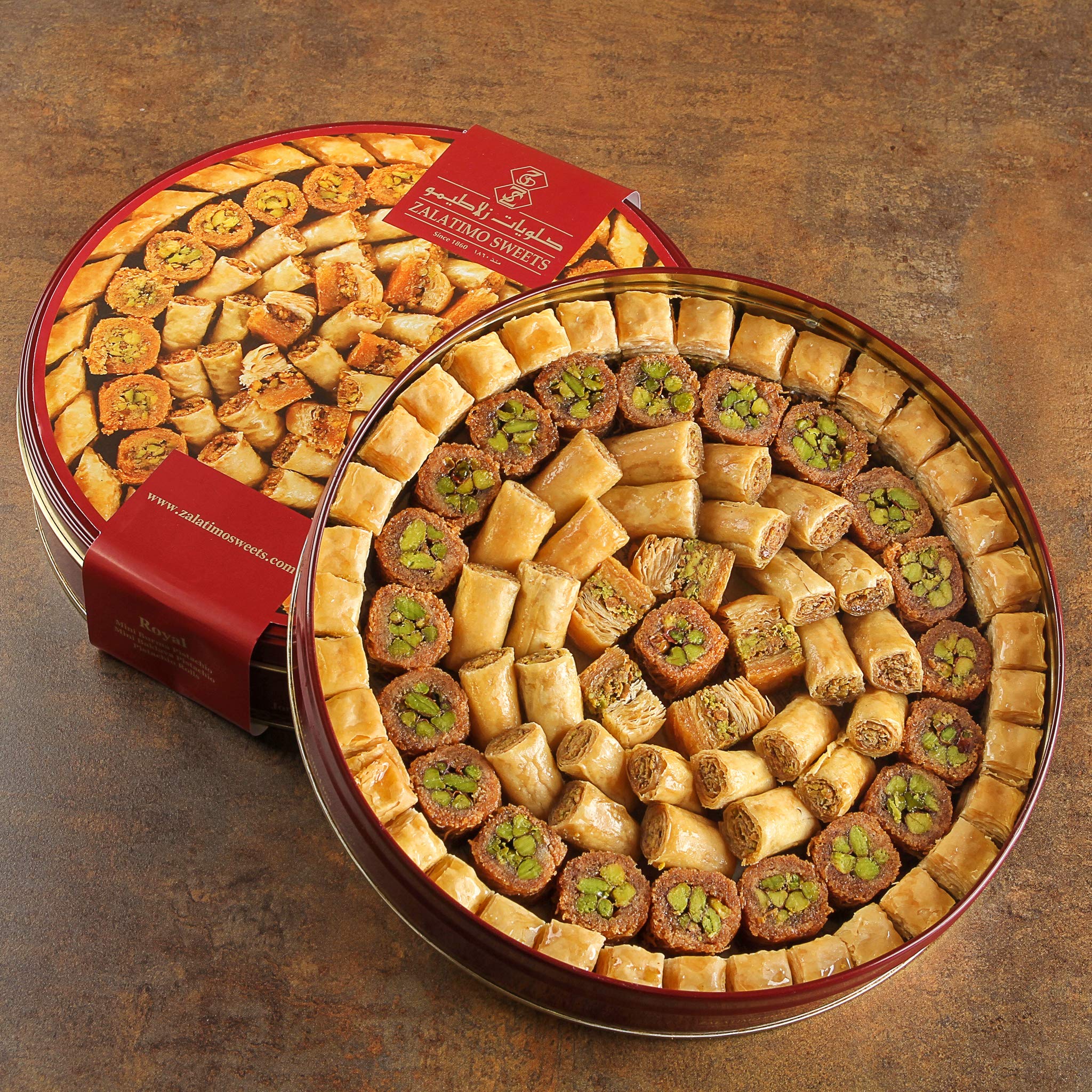 Zalatimo Premium Shortbread Cookies Gift Box - 100% Natural Assorted Variety Pack in Decorative Metal Tin (Pack of 4) | Perfect for Christmas Gifts, Thanksgiving Desserts, Birthday Parties & Tea Time Snacks