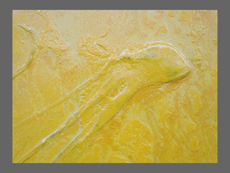 Abstract Yellow Wall Art - Modern Canvas Painting for Home & Office Decor - Perfect for Living Room, Bedroom, or Workspace
