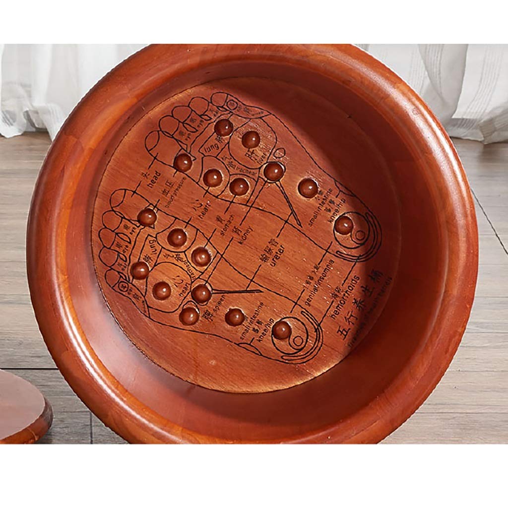 Premium Solid Wood Foot Bath Massager Bucket - Natural Wooden Spa Tub for Relaxing Foot Soak & Massage | Perfect for Home Spa, Aromatherapy & Stress Relief