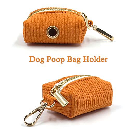 Personalized Dog Collars with Name Engraved Gold Buckle - Custom Stripe Velvet Collar for Small Medium Large Dogs | Matching Leash, Bow Tie & Harness Set | Perfect for Daily Walks, Training & Gifts