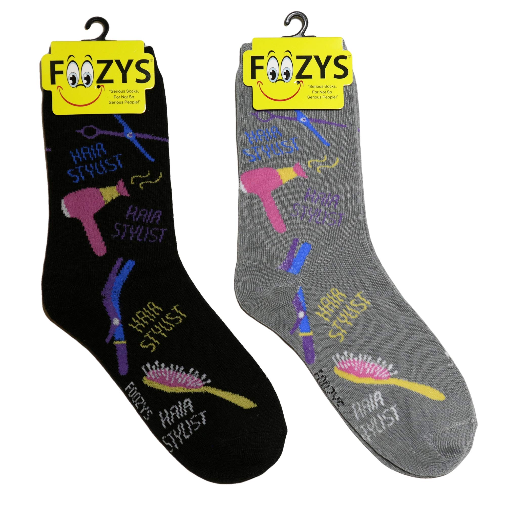 Foozys Women's Crew Socks - 2 Pairs Fun Cool Novelty Socks for Casual Wear, Gifts & Everyday Fashion | Soft Comfortable Socks for Work, Gym & Lounge