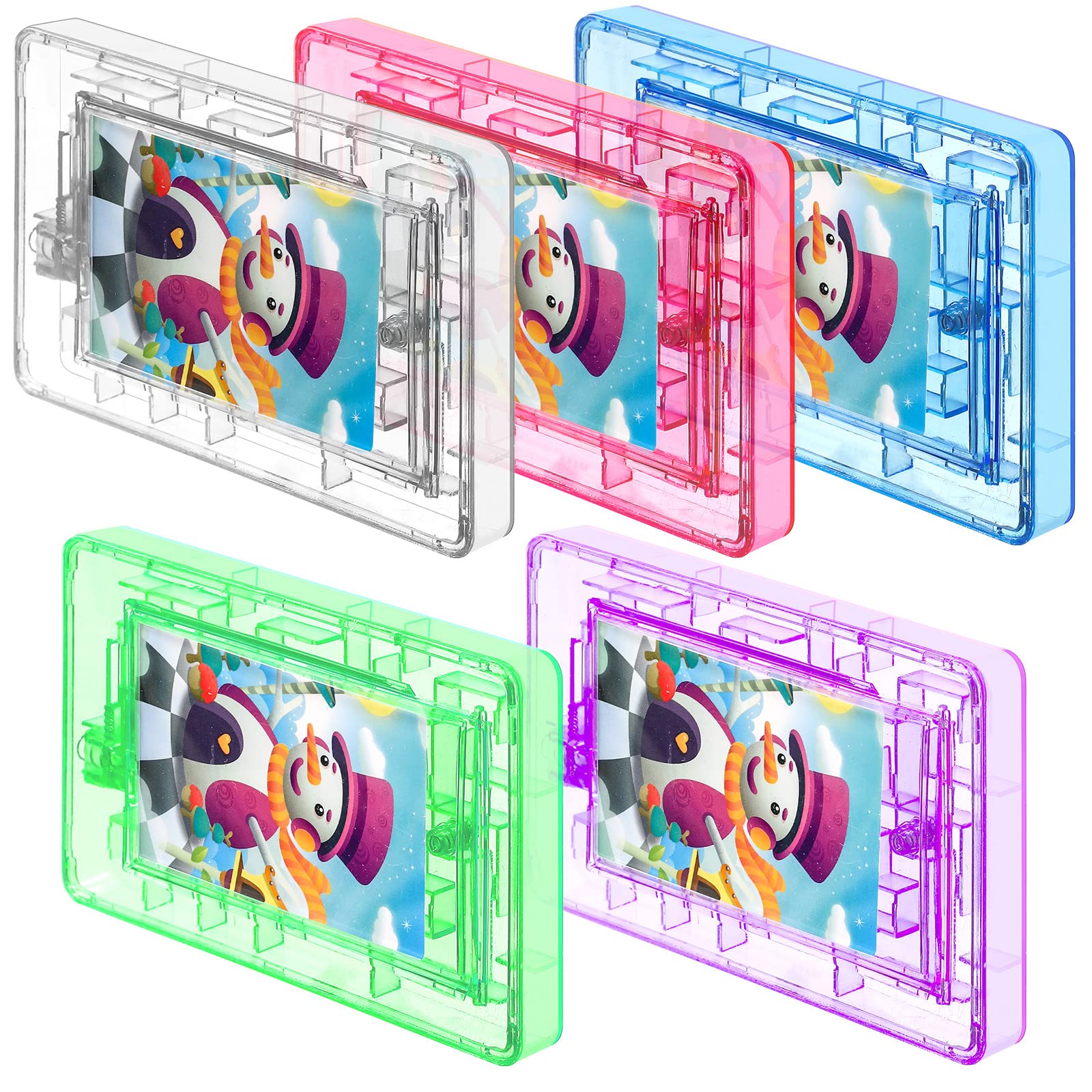 HyDren 5 Pack Maze Puzzle Gift Card Box - Plastic Money Holder Game for Birthday, Anniversary & Holiday Gifts - Fun Brain Teaser for Kids & Adults