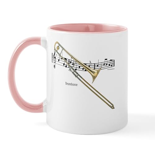 White/Pink Inside - Trombone Music Mug