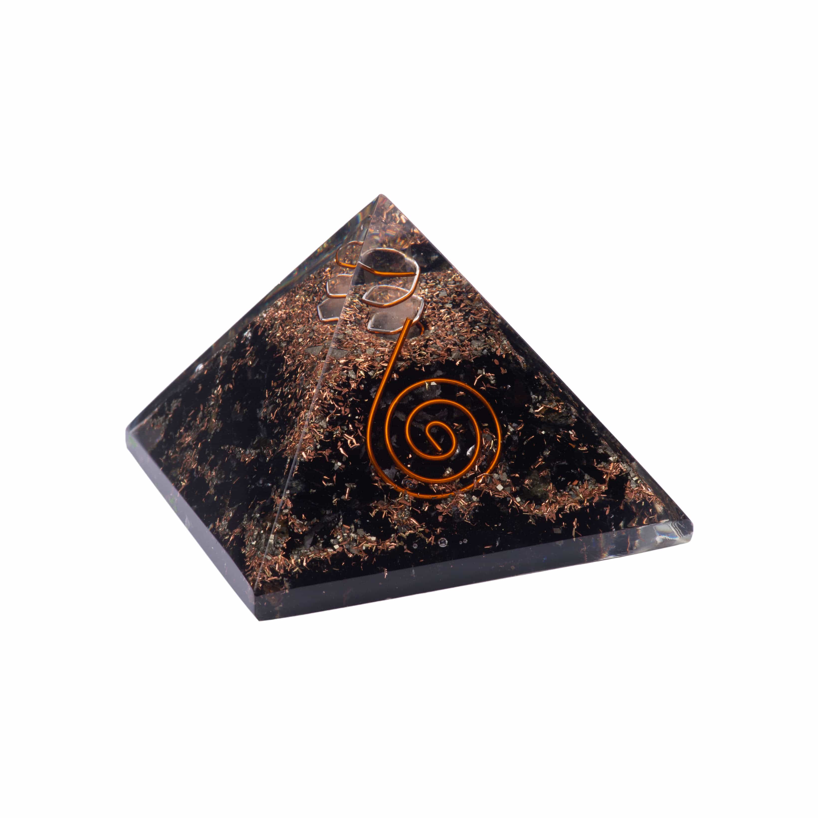 Black Tourmaline Orgonite Pyramid - Energy Healing Stone for Home, Office & Meditation | Negative Energy Cleansing & Spiritual Protection
