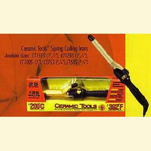Professional 5/8 Inch Ceramic Curling Iron with Dual Voltage - Worldwide Travel Friendly for Salon & Home Hair Styling