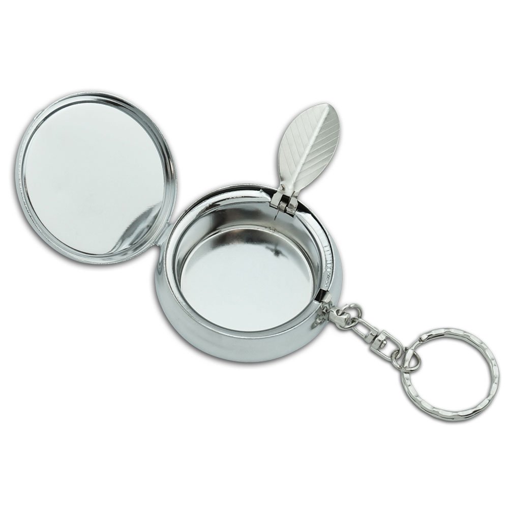 Portable Travel Size Pocket Ashtray Keychain - Claude Monet Water Lilies Art Design | Perfect for Outdoor Smoking, Camping, and Travel Accessories