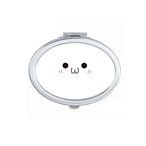DIYthinker Portable Foldable Double-Sided Makeup Mirror with Face Blush Design - Fashionable Art Deco Gift for Women, Perfect for Travel, Home Vanity & Professional Makeup Application