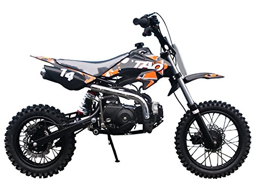 Tao Tao DB14 110cc Dirt Bike for Adults & Teens - Orange Off-Road Motorcycle for Trail Riding & Motocross Racing