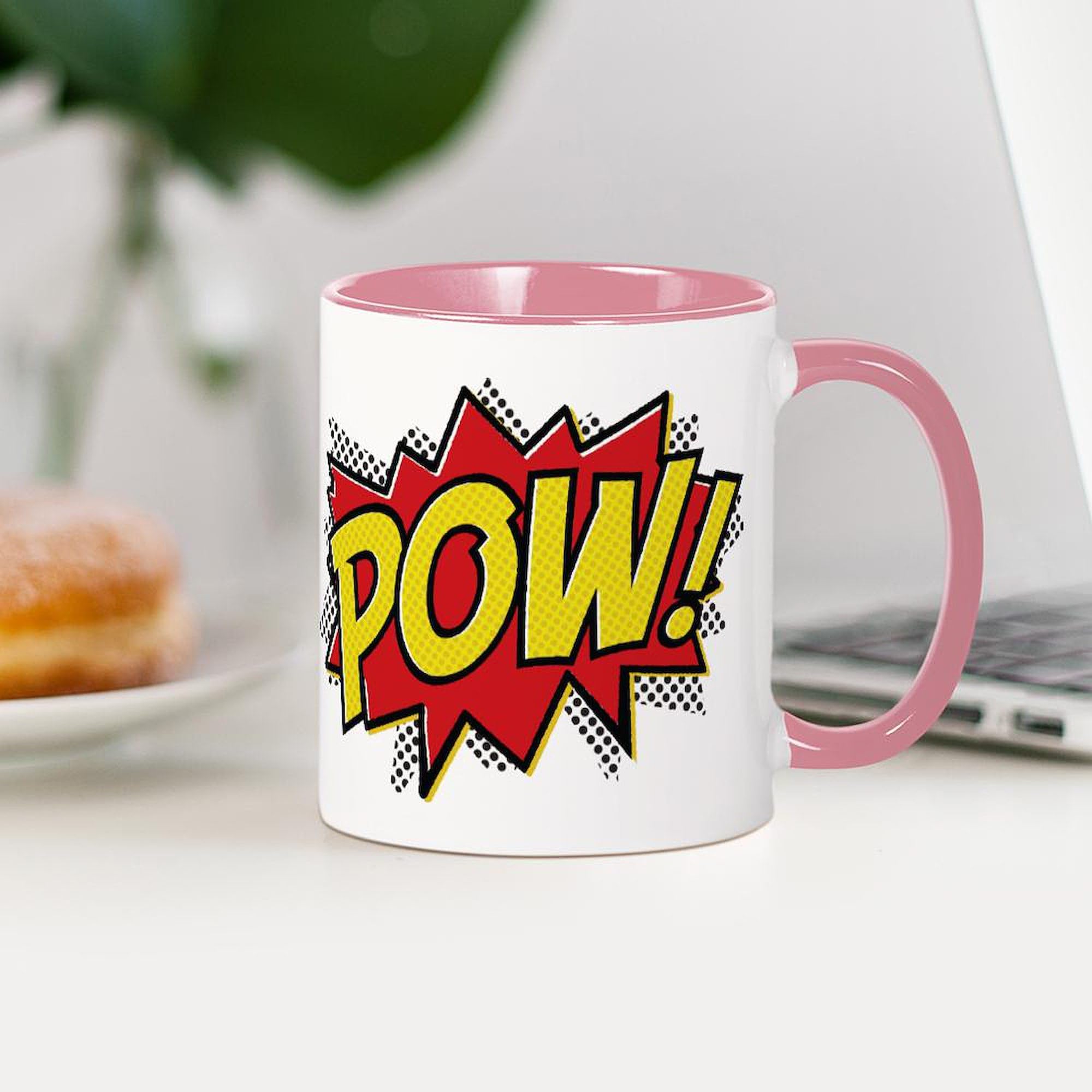 POW! 11 oz (325 ml) Ceramic Coffee Mug - Fun Superhero Design for Office, Home & Gifts - Perfect for Tea, Hot Chocolate & Morning Coffee