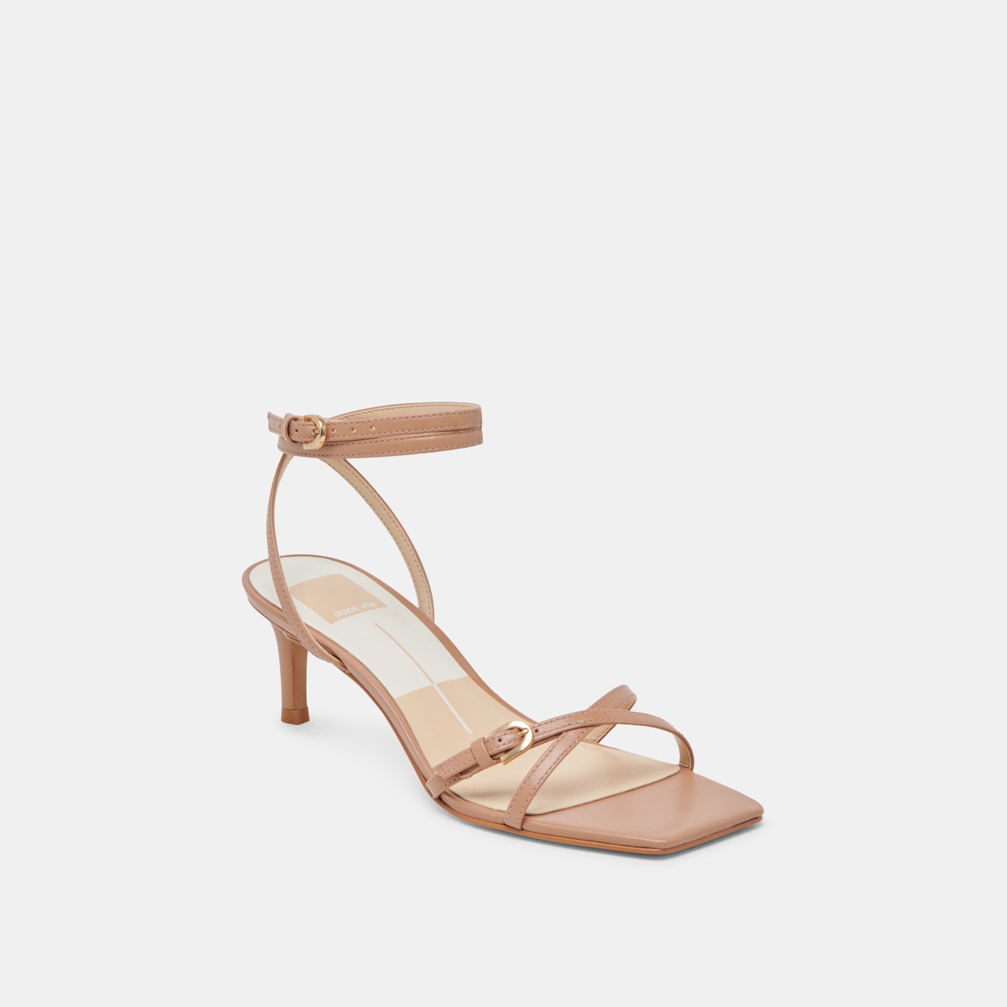 BAMBY Whiskey Leather Heels for Women - Stylish High Heel Pumps for Party, Wedding & Evening Events