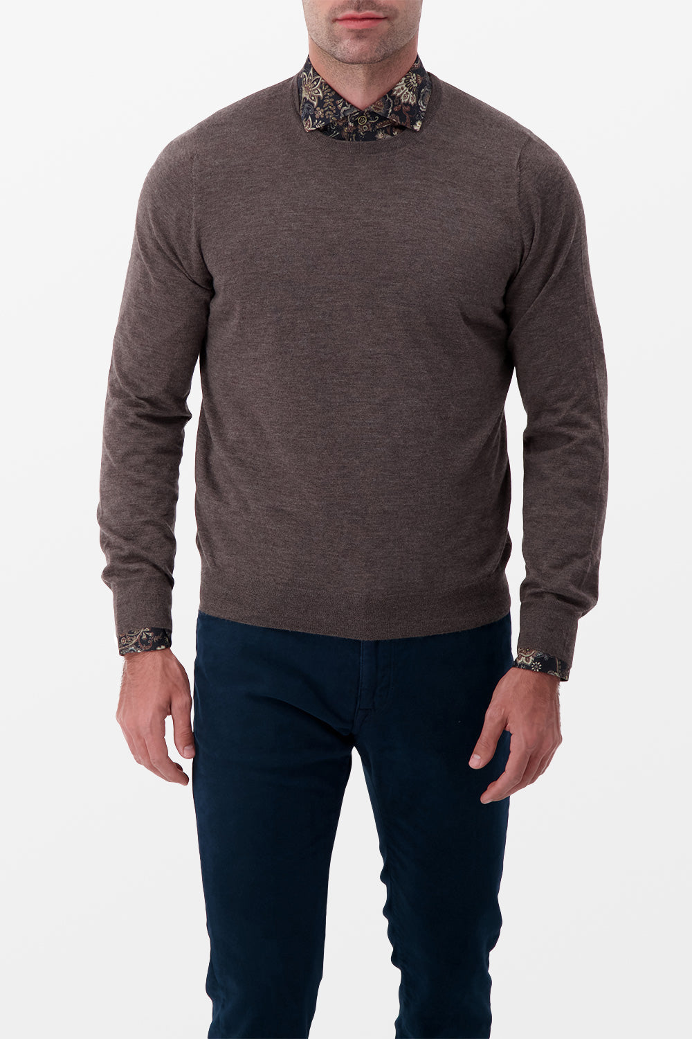 Barba Napoli Brown Cashmere Sweater for Men - Premium Soft & Warm Winter Knitwear - Perfect for Office, Travel & Casual Outfits