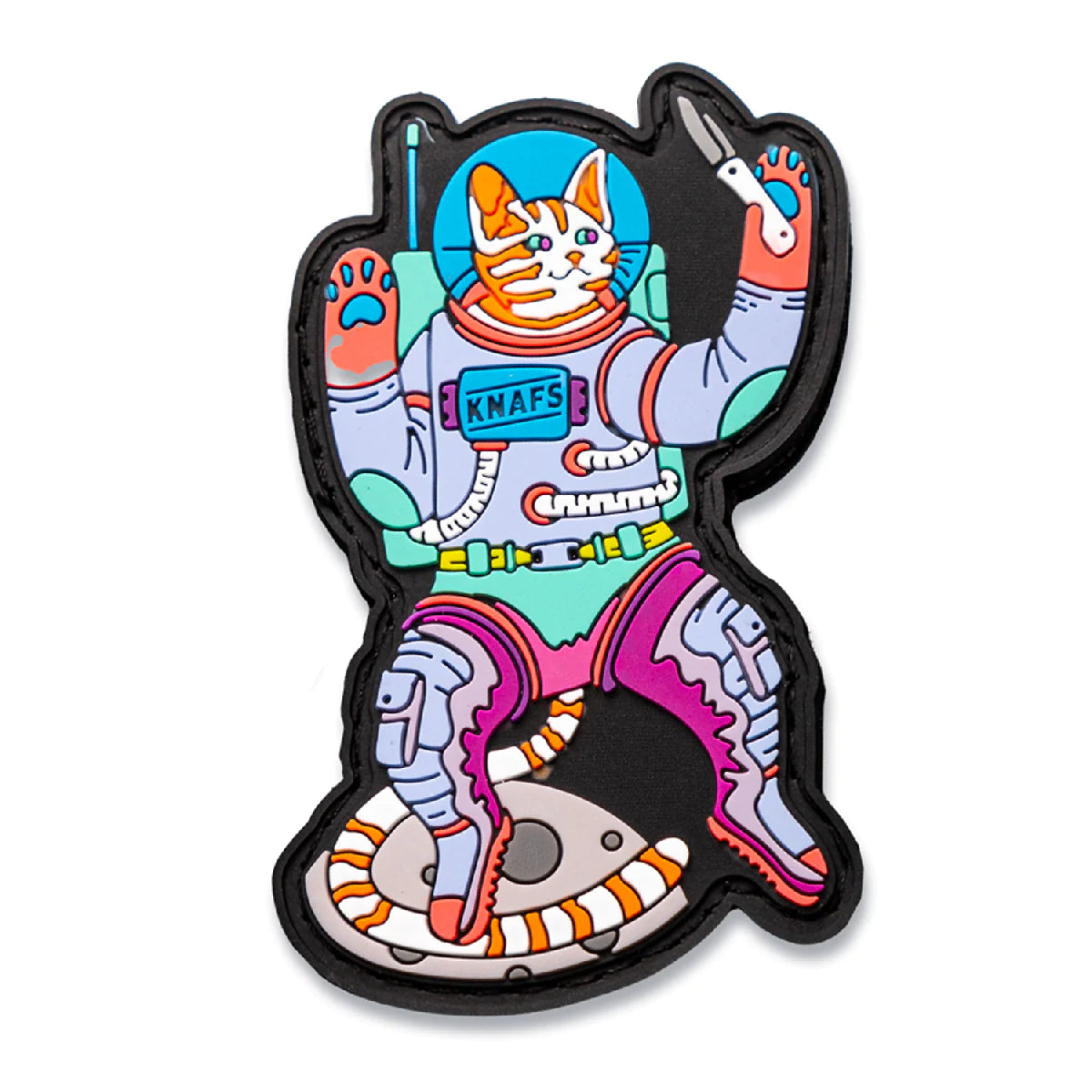 Space Kitty Iron-On Patch - Cute Cat Embroidered Applique for DIY Clothing, Bags & Accessories | Perfect for Cosplay, Costumes & Craft Projects