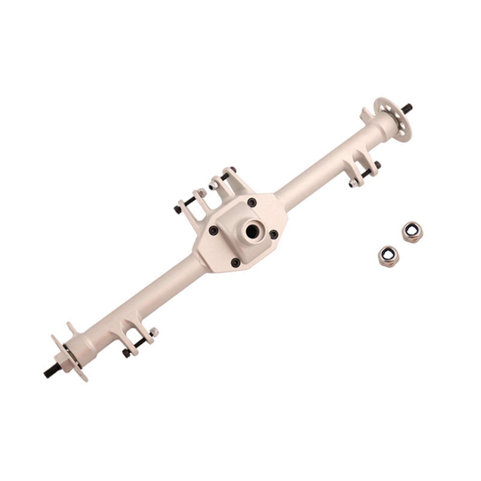 Upgraded Rear Axle Housing Case for 1/10 RC Crawler & Desert Truck - Silver Replacement Part | DIY Modification & Spare Accessories | Perfect for Off-Road Racing & RC Hobby Upgrades