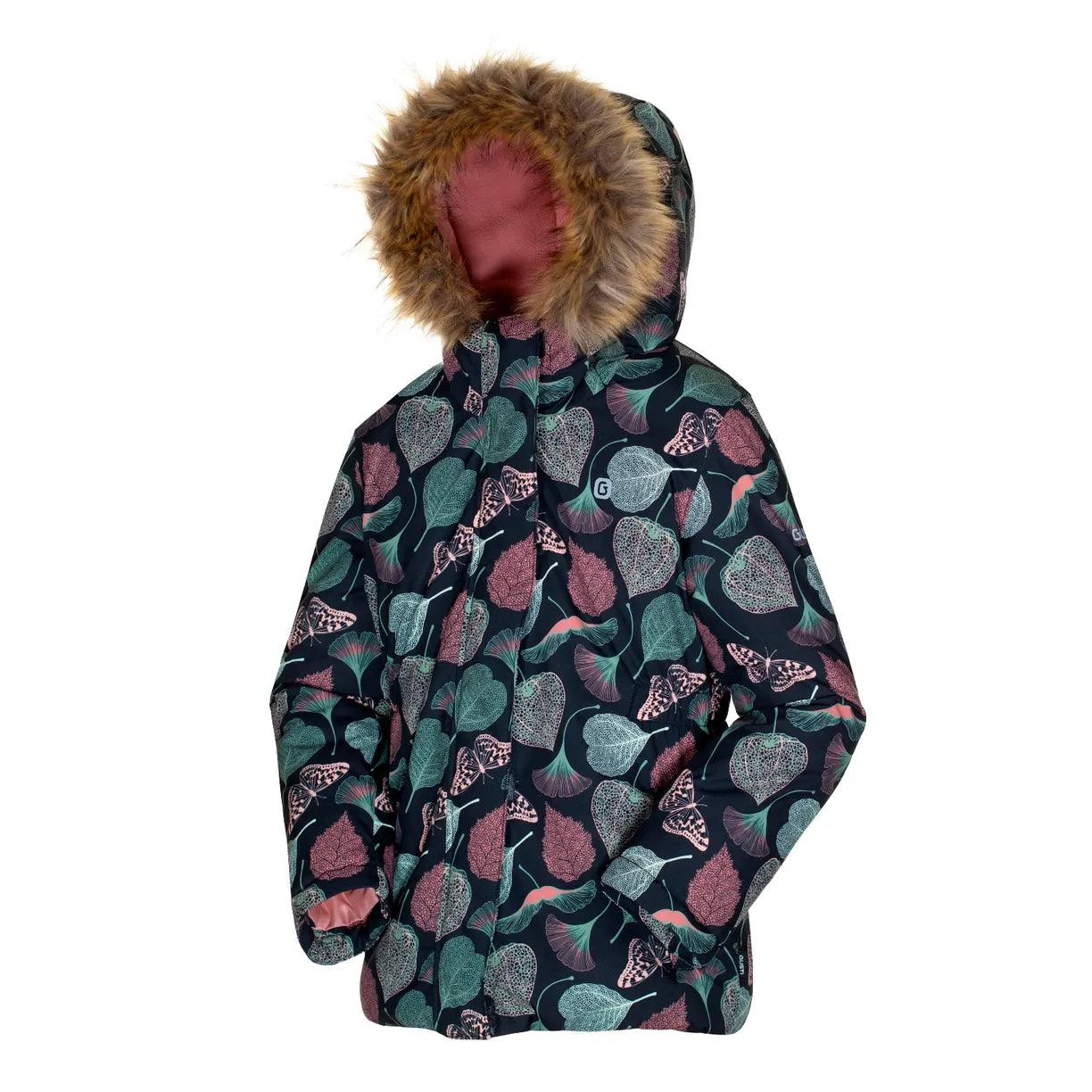 Gusti Girls Snowsuit Blossoms - Waterproof Winter Snowsuit for Toddler to Teen (3T to 13/14Y) - Perfect for Skiing, Sledding & Outdoor Winter Activities