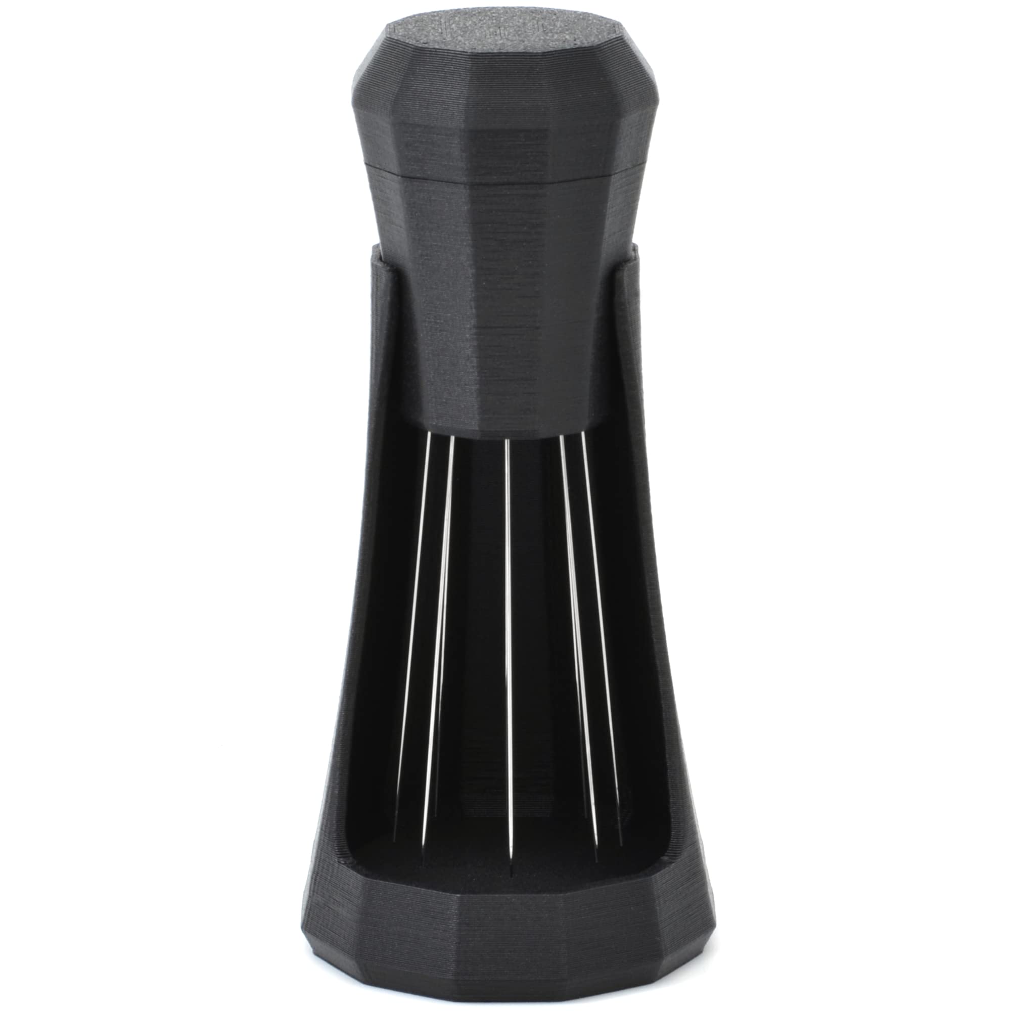 Premium WDT Tool & Self-Aligning Stand for Espresso - Black | Barista Accessories for Even Coffee Grounds Distribution | Perfect for Home & Professional Espresso Machines