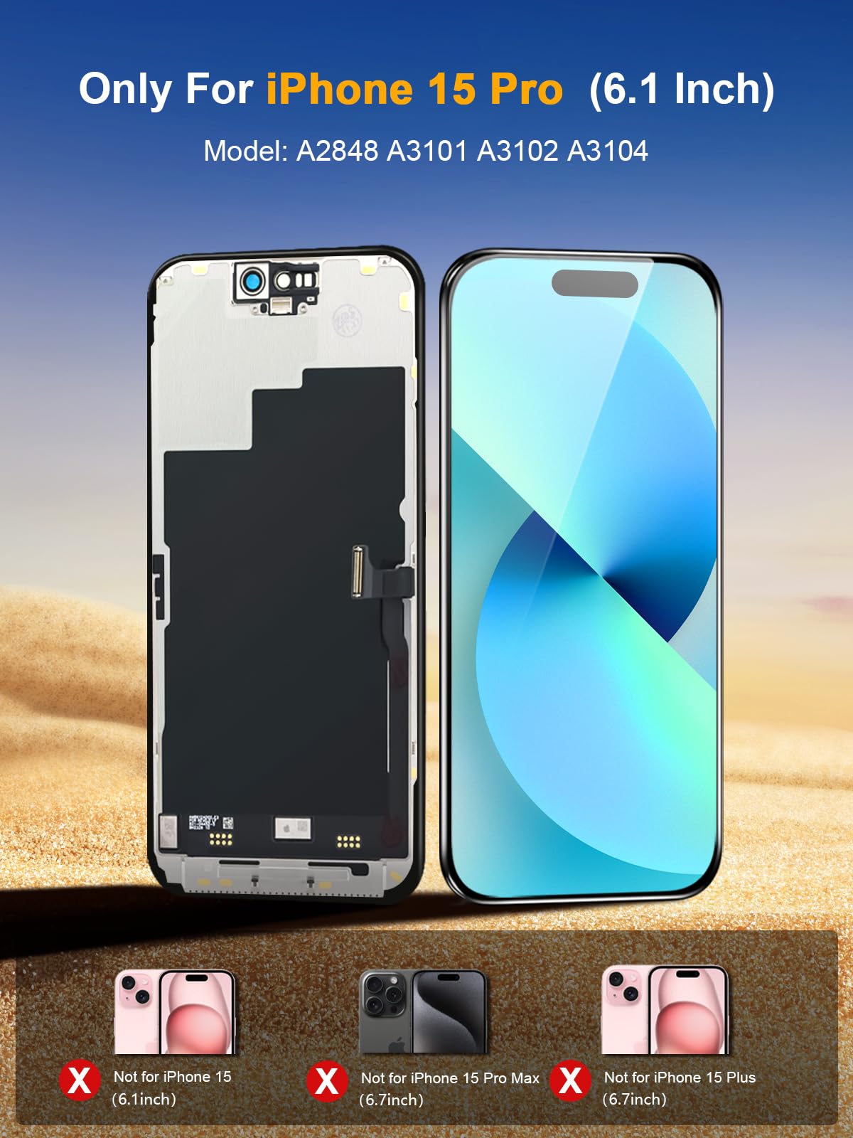 Original iPhone 15 Pro Screen Replacement 6.1