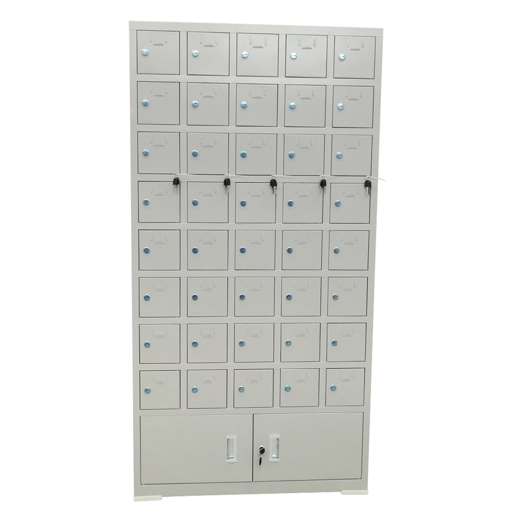 TechTongda 40-Slot Cell Phone Storage Cabinet with Locking Doors & Keys - Secure Phone Locker for Office, Classroom, Supermarket - Ideal for Schools, Retail Stores & Workplaces