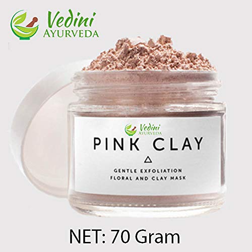 Organic French Pink Clay Face Mask for Sensitive & Mature Skin - 50g Detoxifying & Anti-Aging Facial Treatment | Gentle Skincare for Dry, Acne-Prone Skin | Spa Quality At-Home Facial Mask for Women & Men