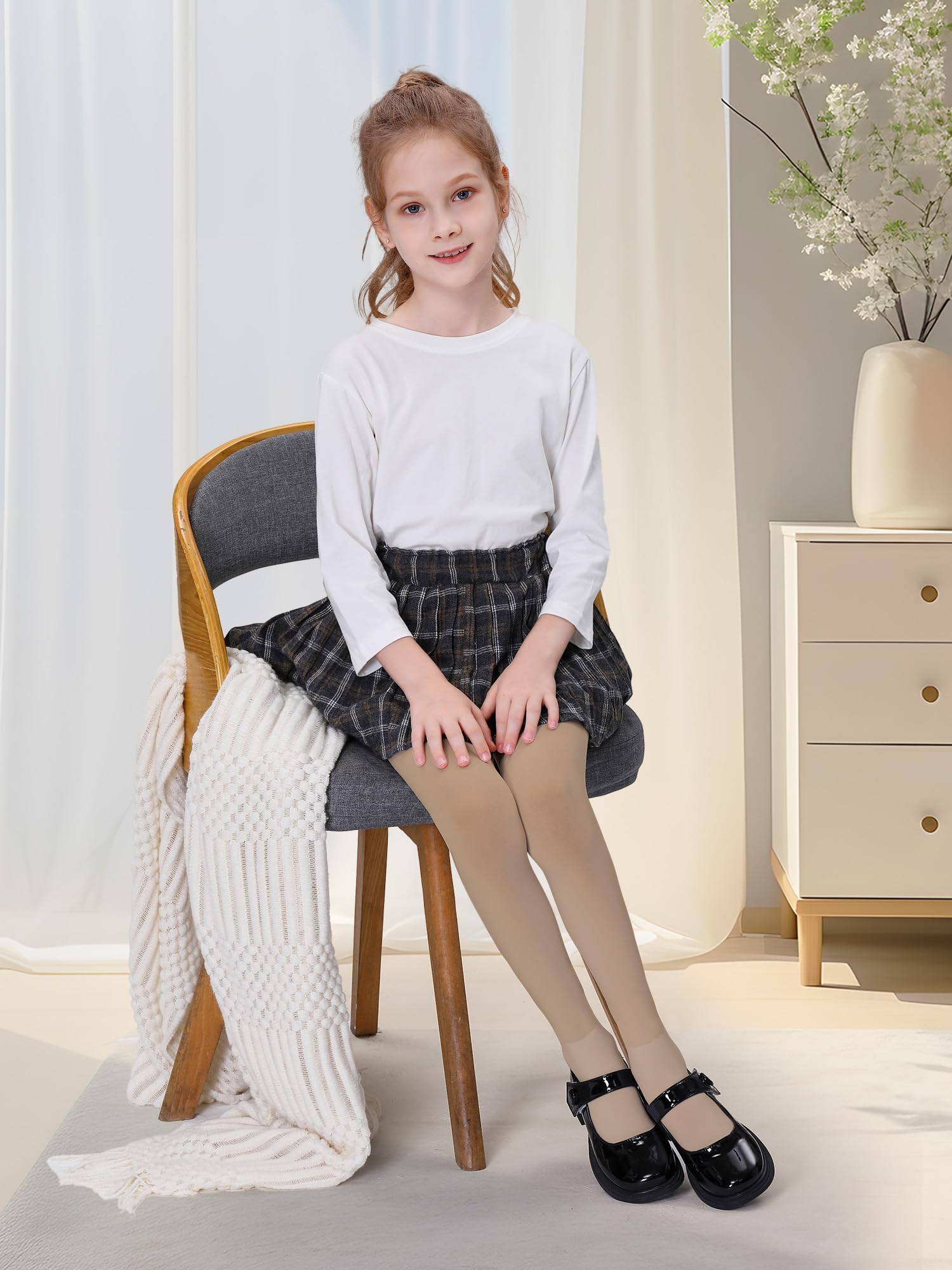 DIPUG Girls Winter Warm Tights - Thick Thermal Pantyhose for School & Cold Weather - Perfect for Winter Outfits, Layering, and Everyday Comfort