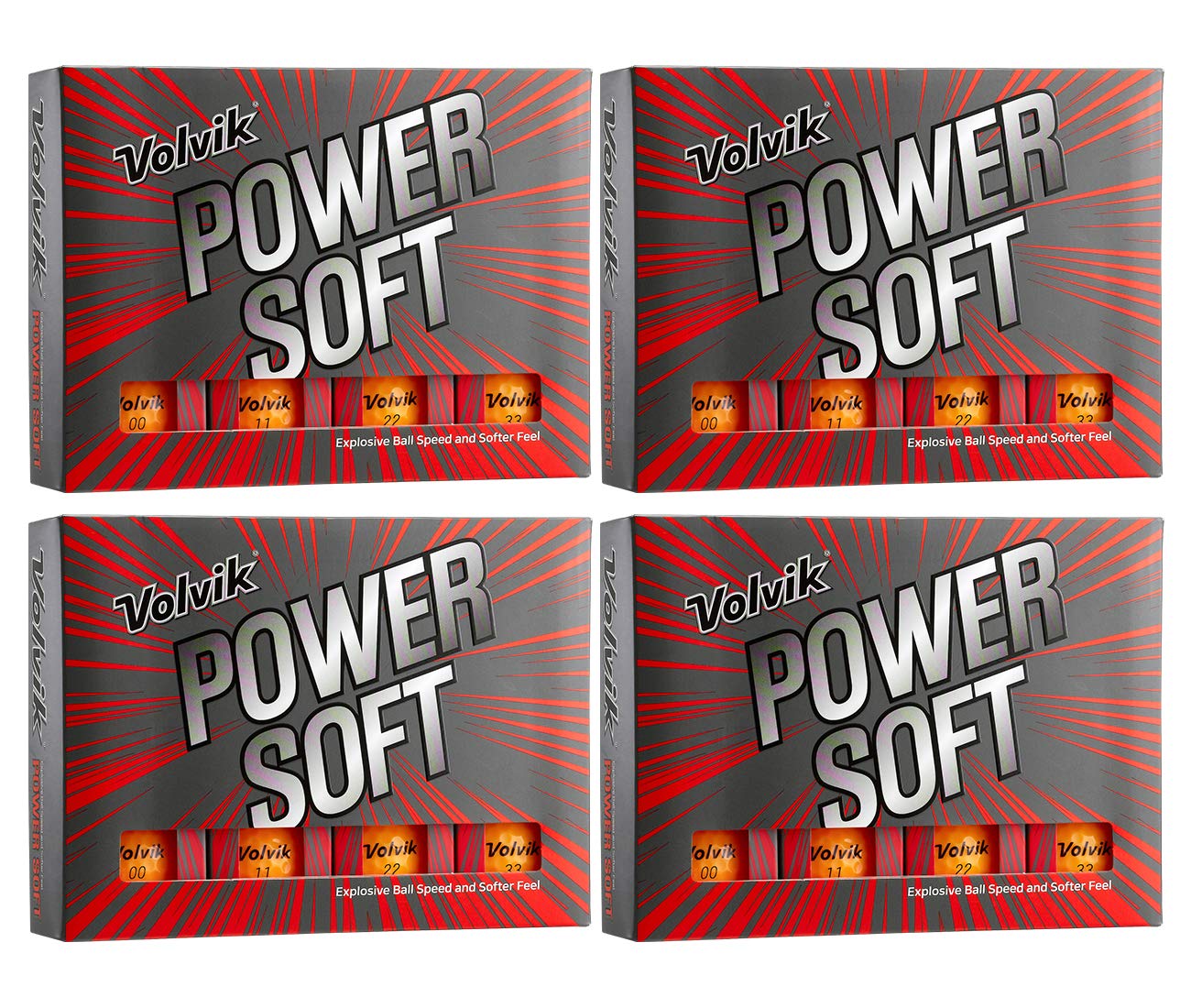 Volvik Power Soft High-Speed Golf Balls - 48 Pack (4 Dozen) Premium Bundle Gift Set for Men & Women - Perfect for Driving Range, Tournaments & Casual Play