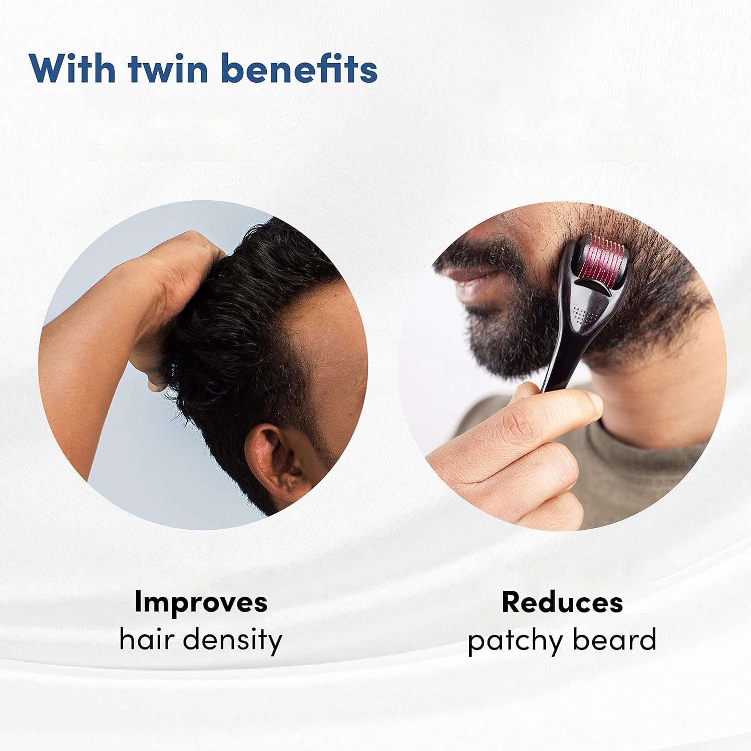 0.5mm SHRUR Derma Roller with 540 Titanium Needles for Hair Growth & Acne Scar Reduction | Stimulates Hair Follicles, Repairs Damaged Hair | Effective Solution for Hair Loss & Thinning | Safe & Painless | Perfect for At-Home Hair Care & Skin Rejuvenation