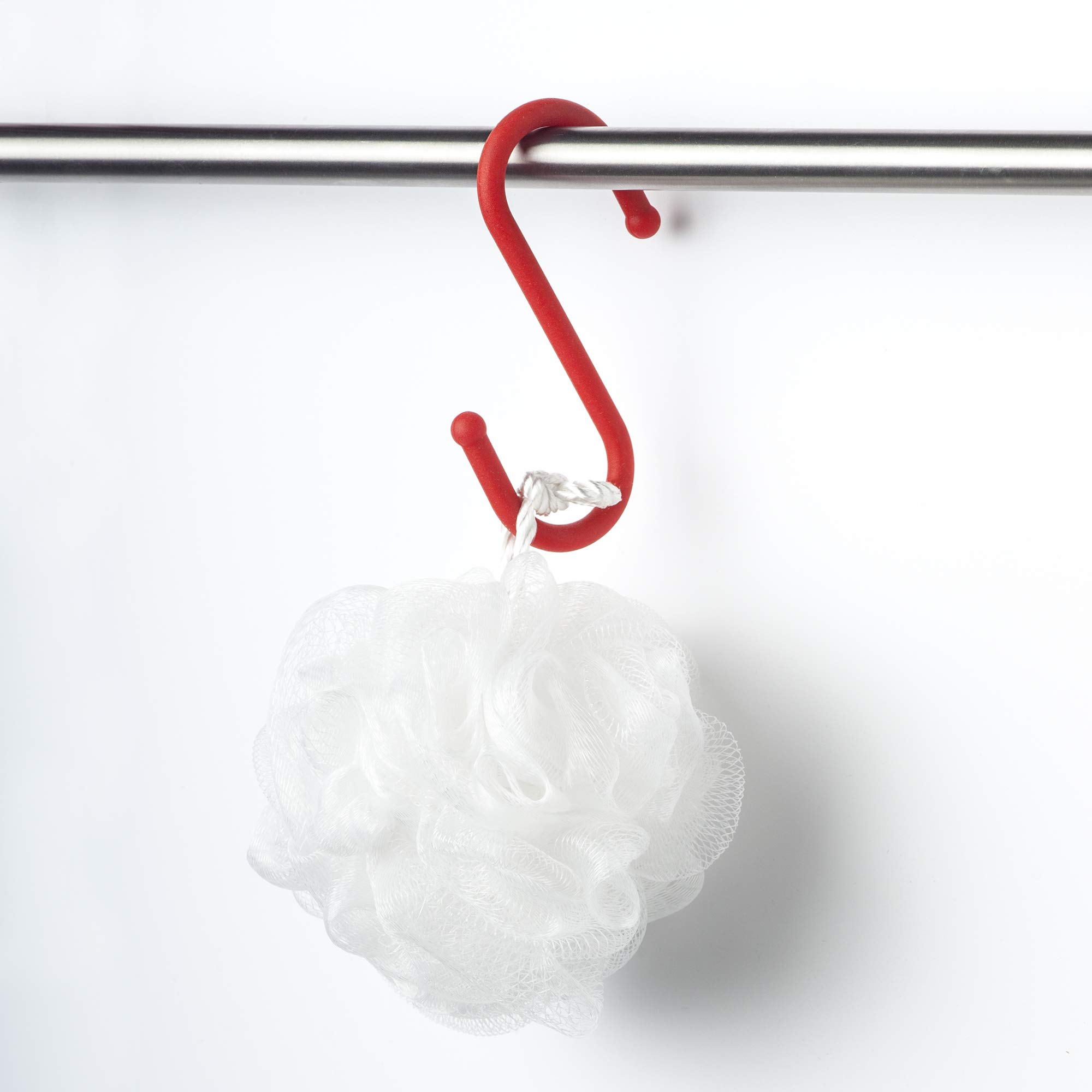 S Shape Hooks - Heavy Duty Red Hanging Hooks for Home Organization, Wall Decor & Kitchen Storage - Pack of 1