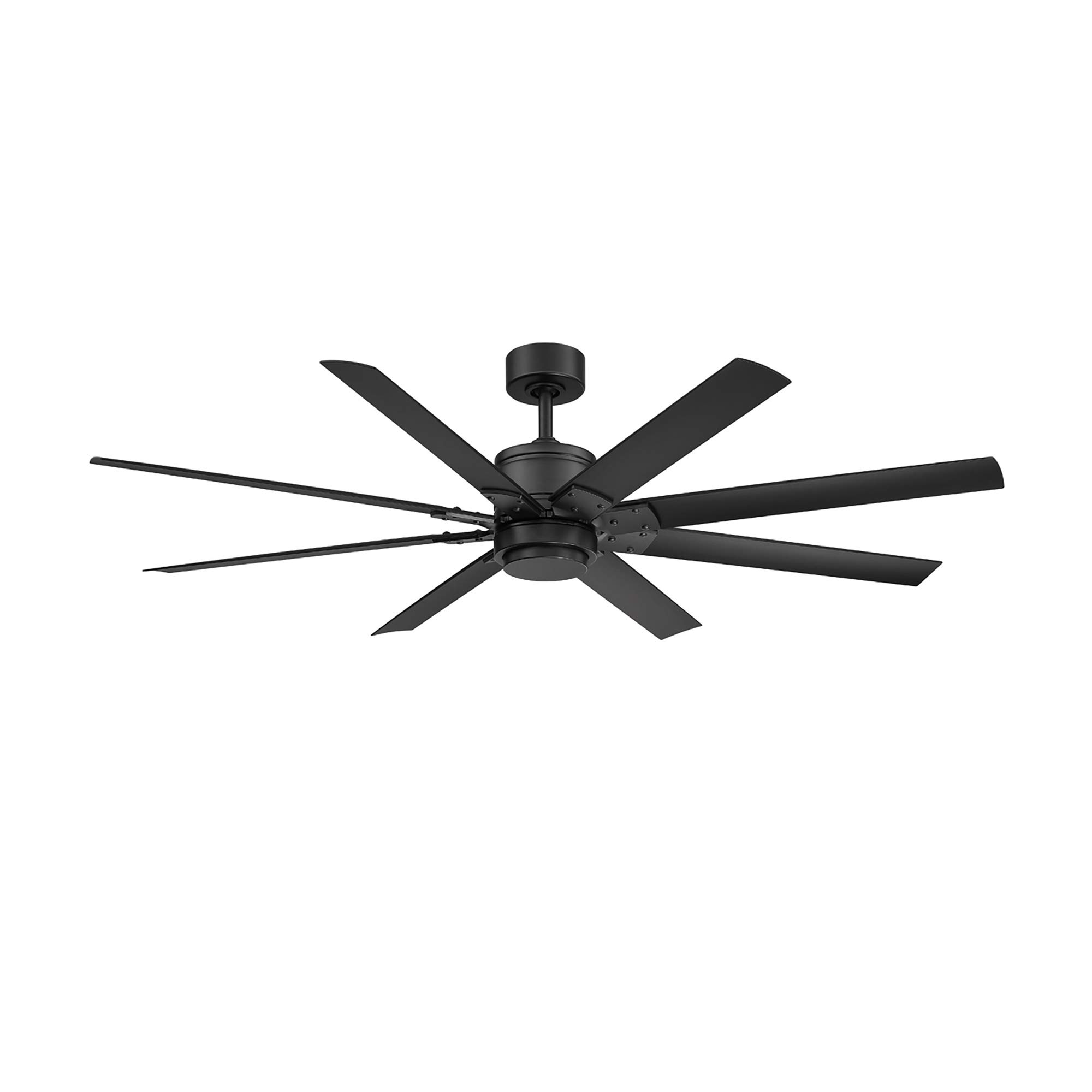 Renegade 52-Inch Smart Ceiling Fan with LED Light Kit, Matte Black, 2700K, Remote Control, Alexa & App Compatible for Indoor and Outdoor Living Spaces