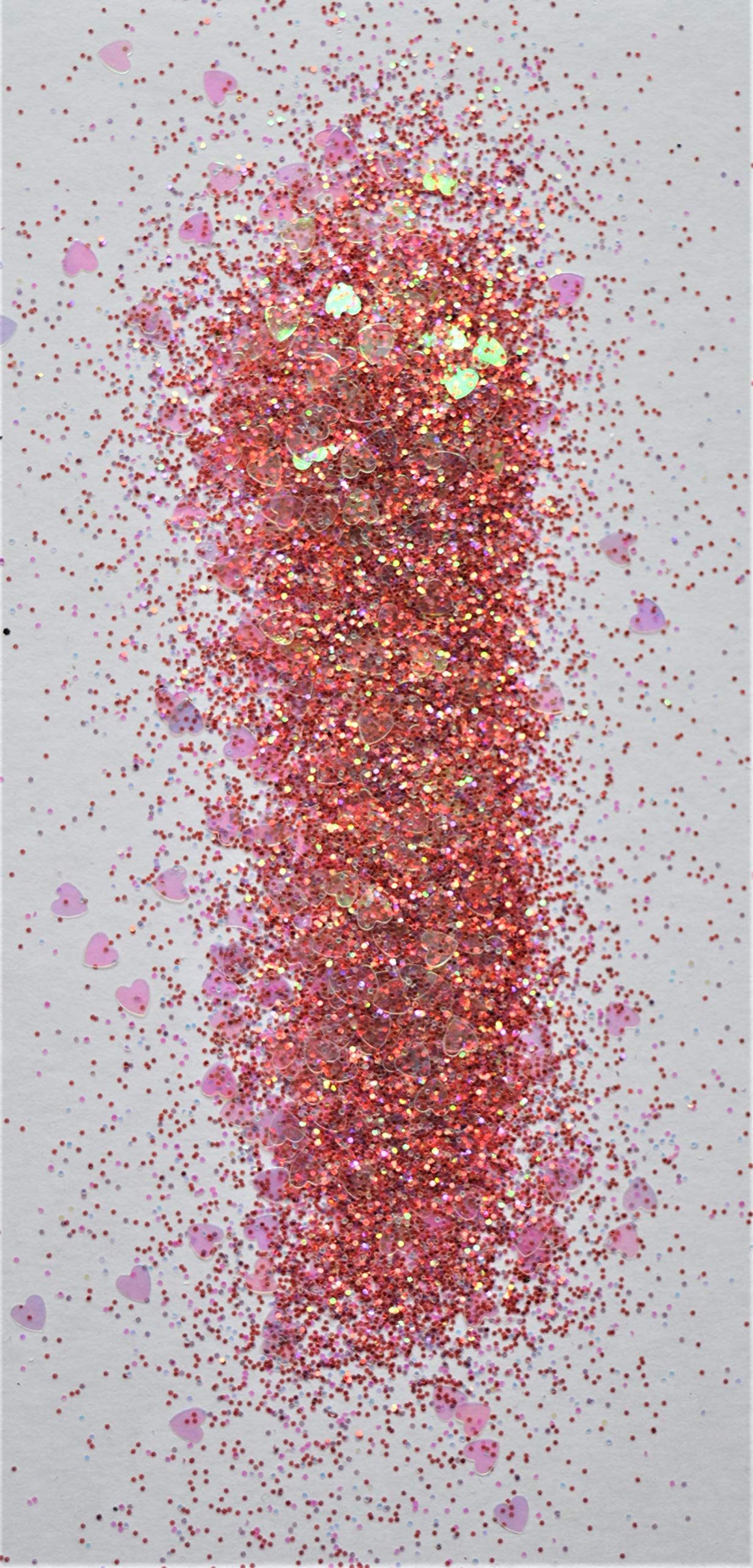 Hongbe VALENTINE Chunky Body Glitter 10g - Sparkling Cosmetic Glitter for Face, Body, Hair & Nails - Perfect for Festivals, Parties, Halloween & Valentine's Day Makeup