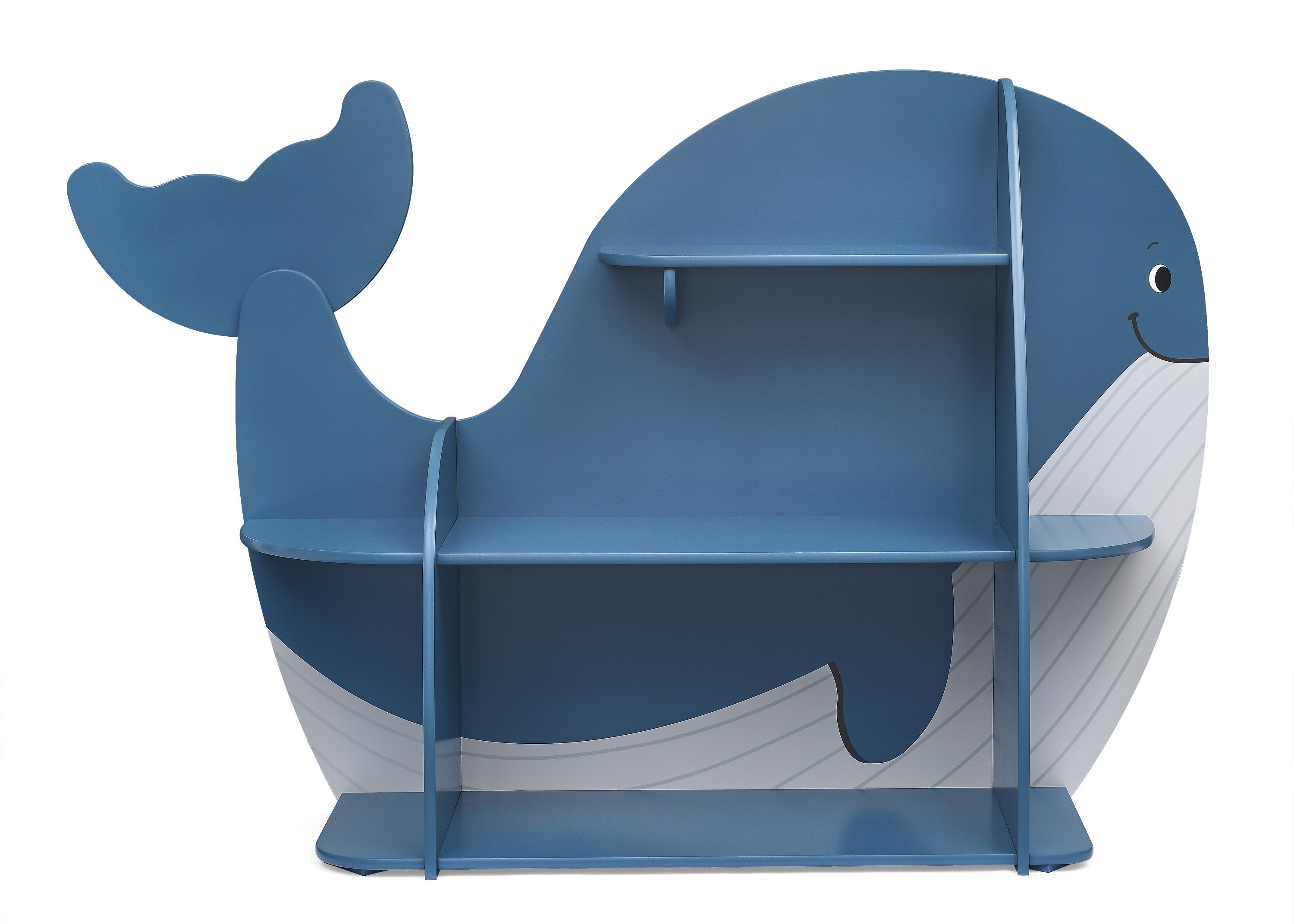 Whale Bookcase - Greenguard Gold Certified Kids Bookshelf for Nursery, Playroom & Classroom - Eco-Friendly & Safe Wooden Storage Organizer