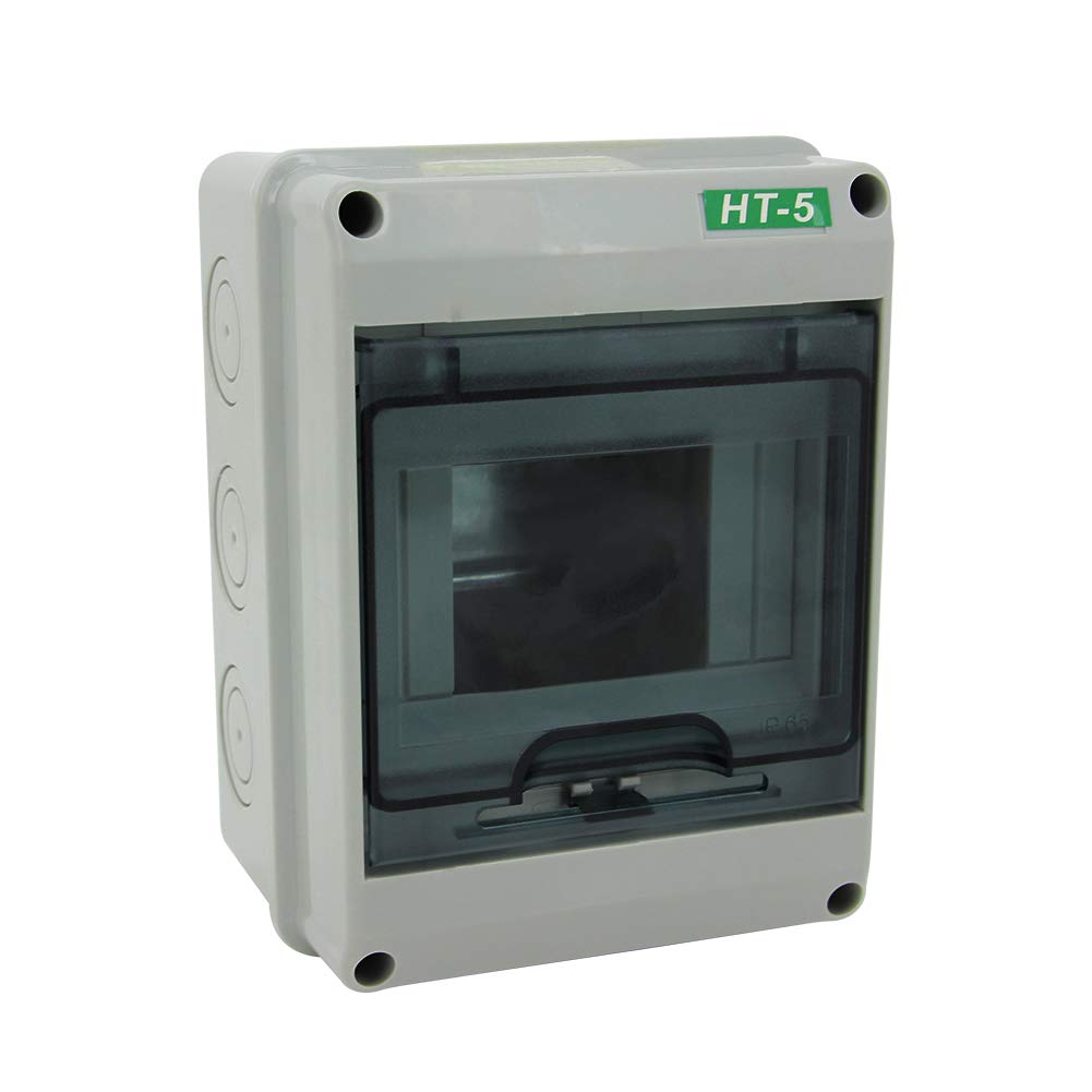 Auniwaig IP65 Transparent ABS Power Distribution Box - 160x120x95mm Wall-Mounted Circuit Breaker Protection Enclosure for Indoor Electrical Wiring | Perfect for Home, Garage & Workshop Electrical Safety