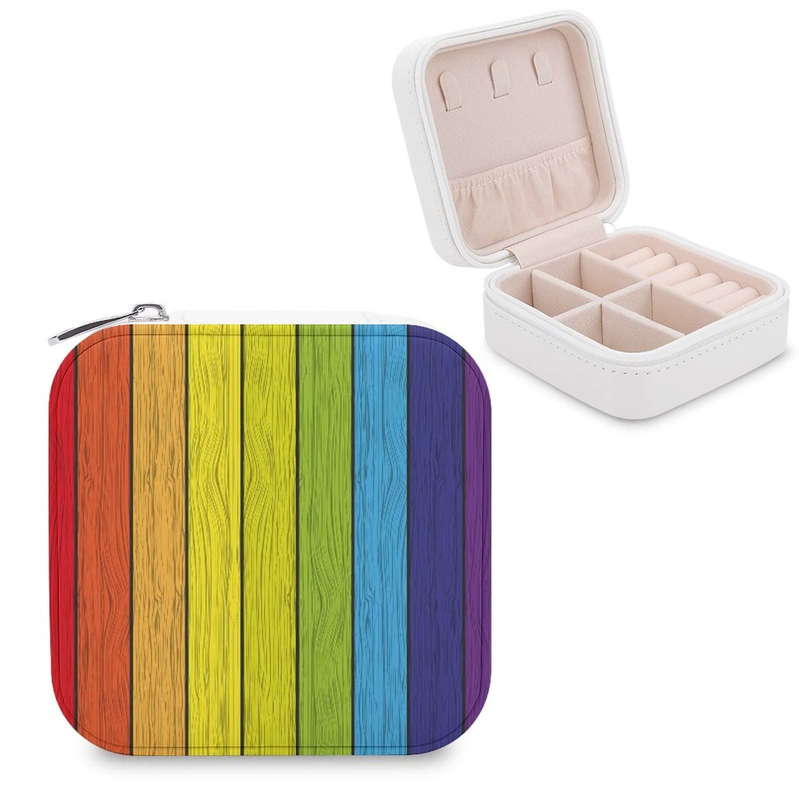 Women's Small PU Leather Jewelry Box - Travel Jewelry Organizer Case with Display Storage for Rings, Earrings, Necklaces & Bracelets | Perfect for Home, Travel & Gift Giving