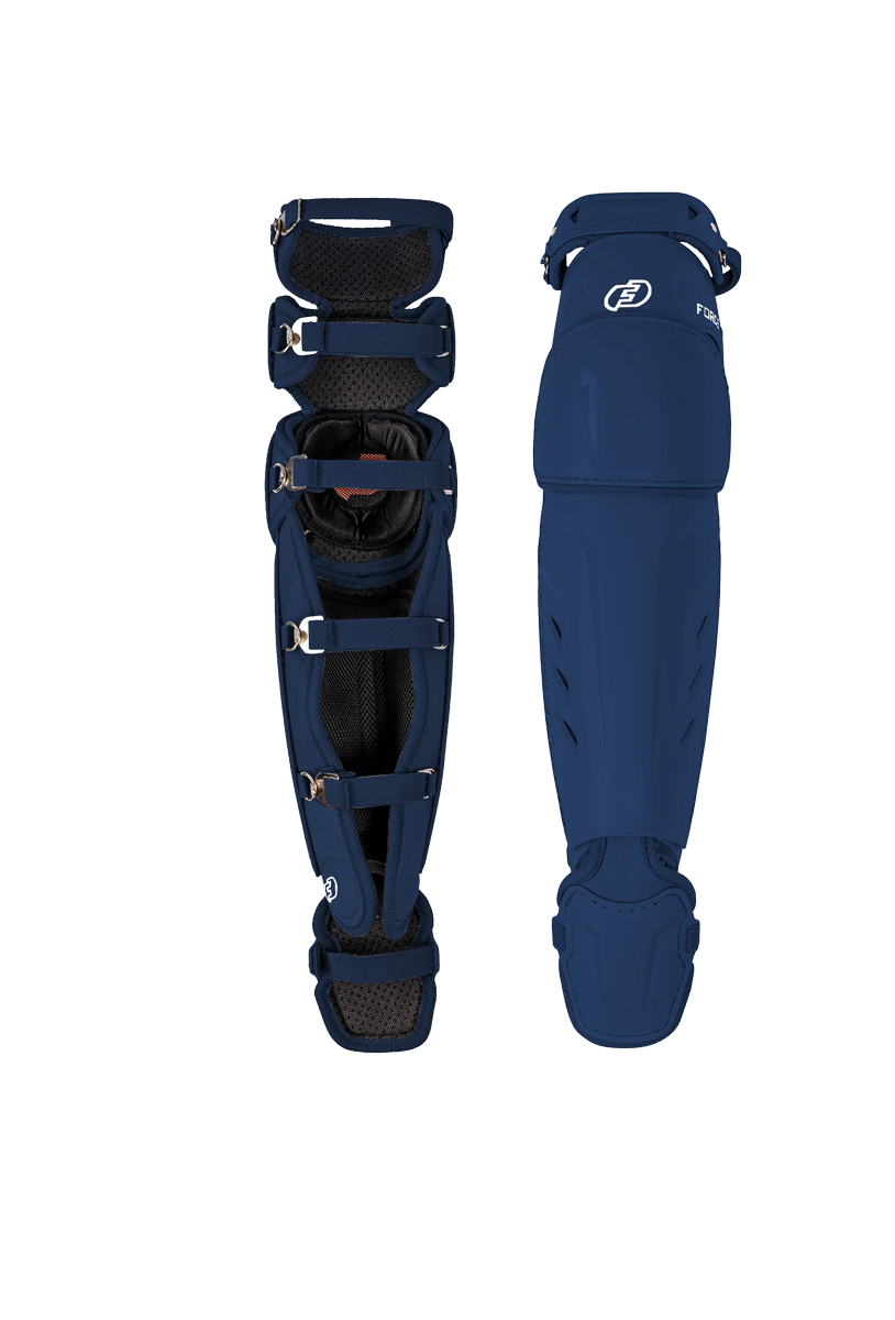 FORCE3 XS3® PRO ELITE Baseball Catcher Leg Guards - Adult Size | Lightweight Protective Gear for PitchCom® System | Perfect for MLB, College & Youth Games