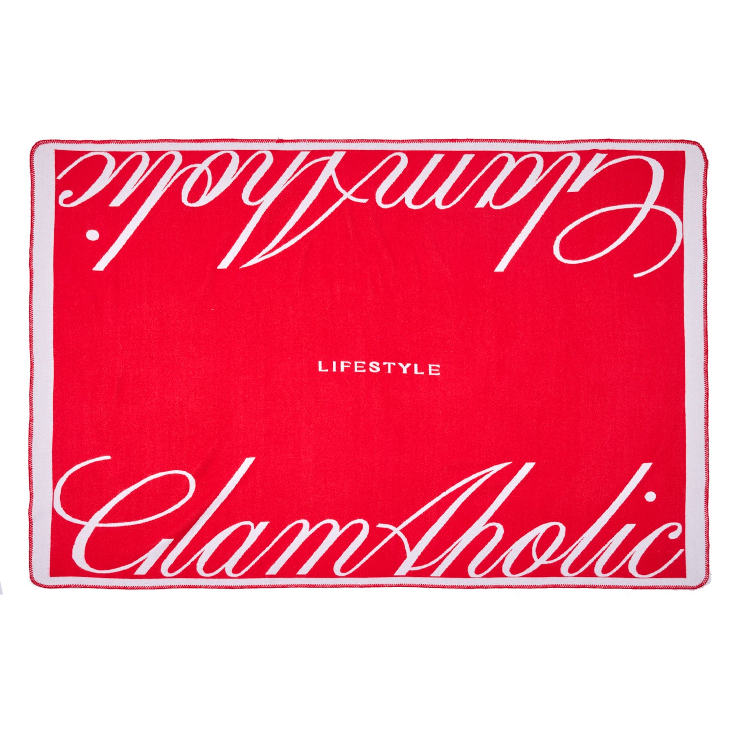 Signature Logo Luxe Throw Blanket - Soft & Cozy Red Blanket for Couch, Bed & Home Decor | Perfect for Gifts, Winter & Relaxation