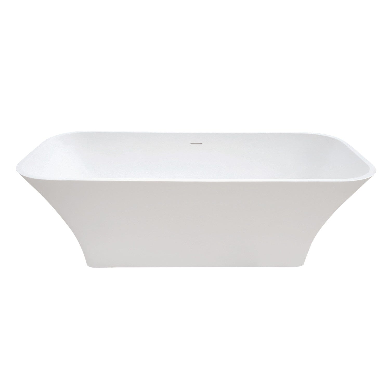 Arcticstone 68-Inch Freestanding Bathtub - Solid Surface Rectangular Soaking Tub with Drain - Perfect for Luxury Bathrooms & Spa Retreats