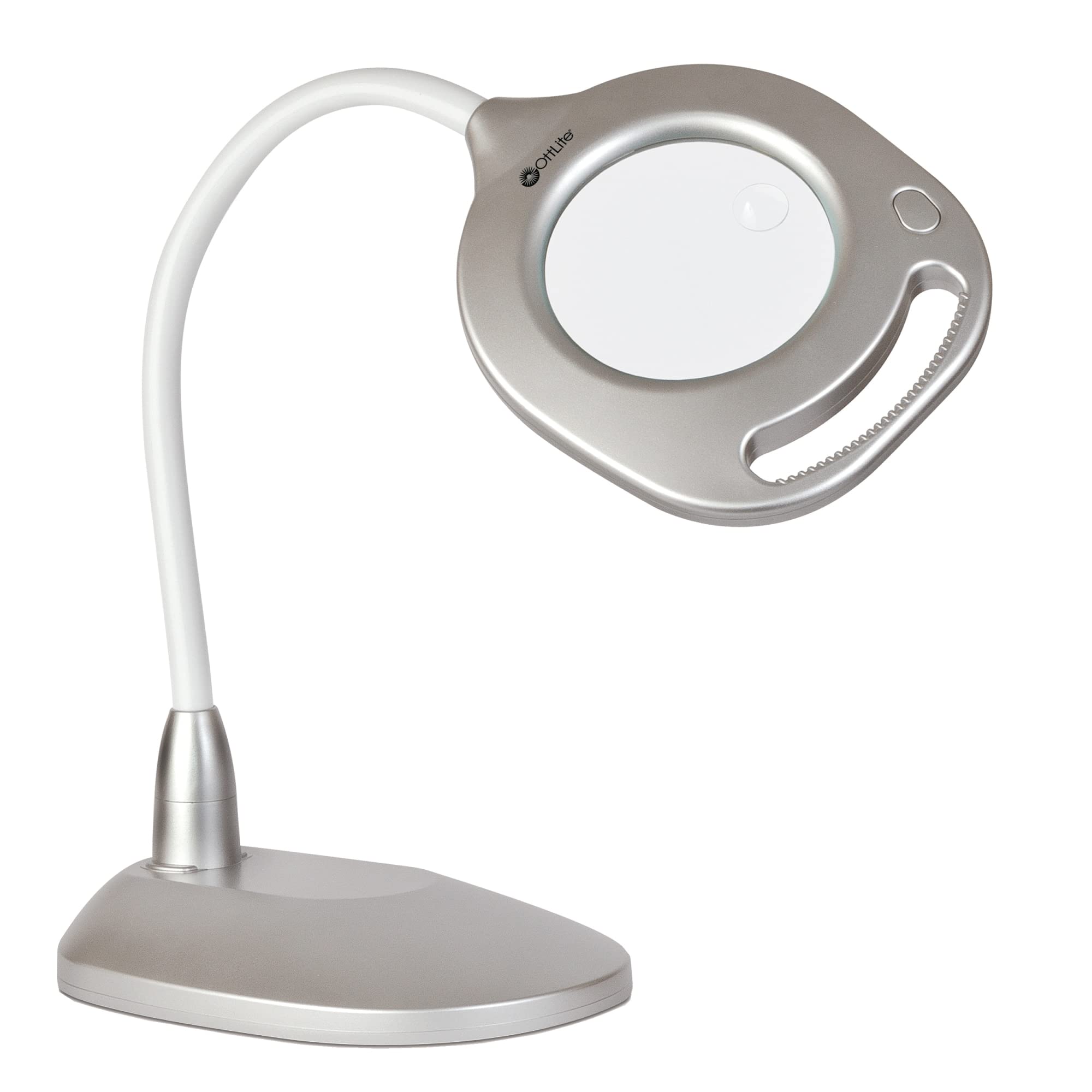 OttLite Wellness Series 2-in-1 LED Magnifier Floor and Table Lamp with Adjustable Arm - Perfect for Reading, Crafts & Close Work Tasks