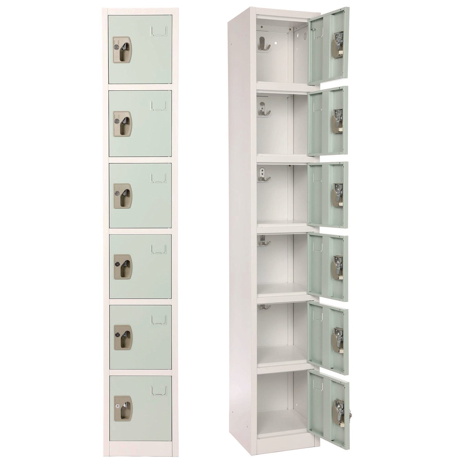 AdirOffice 6-Compartment Steel Storage Locker - 12