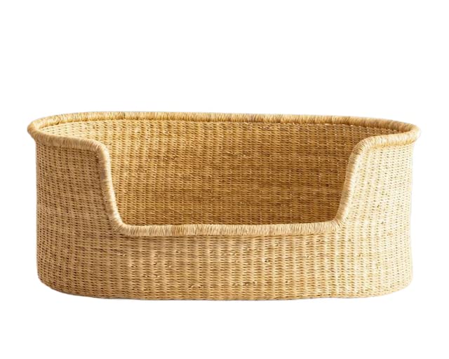 Handwoven Dog Bed Basket - Natural XX-Large Pet Storage Basket for Dogs & Toys - Decorative Woven Dog Toy Organizer - Perfect for Living Room, Bedroom or Pet Nursery - Gift Idea for Dog Lovers
