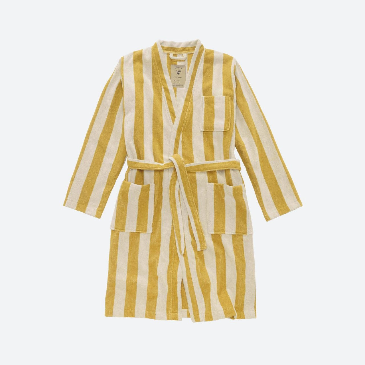 Soft & Cozy Mustard Bath Robe for Women & Men - Plush Terry Cloth Kimono Style Bathrobe - Perfect for Spa, Lounge & Relaxation at Home