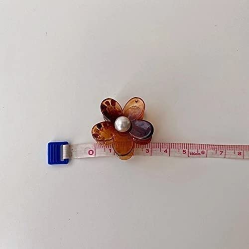 6-Piece Kawaii Lovely Flower Pearl Hair Claw Clips for Women & Girls - Hairpin Crab Headband for Washing Face, Bathing, and Daily Styling - Cute Hair Accessories (Color: G)