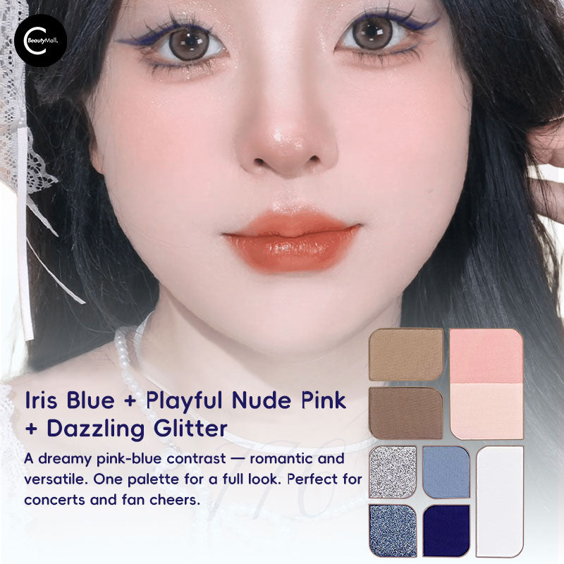Colorrose Water Ripple All-in-One Makeup Palette - Eyeshadow, Blush, Highlighter & Bronzer Kit for Everyday Makeup & Professional Looks | Perfect for Travel, Bridal & Party Makeup