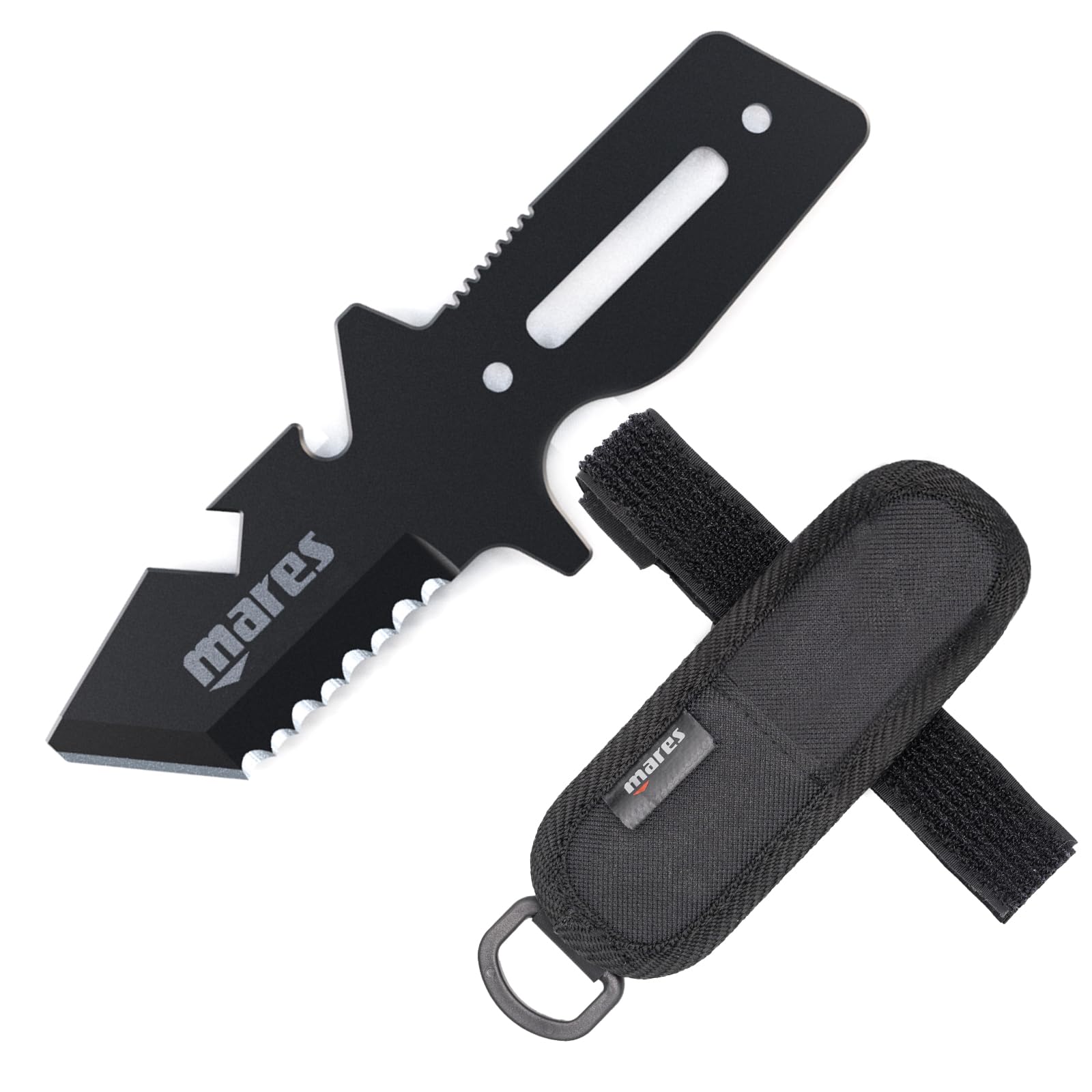Mares Neutron 137mm Stainless Steel Scuba Diving Knife with Sheath - Corrosion Resistant Dive Tool for Underwater Safety | Perfect for Spearfishing, Wreck Diving & Emergency Situations