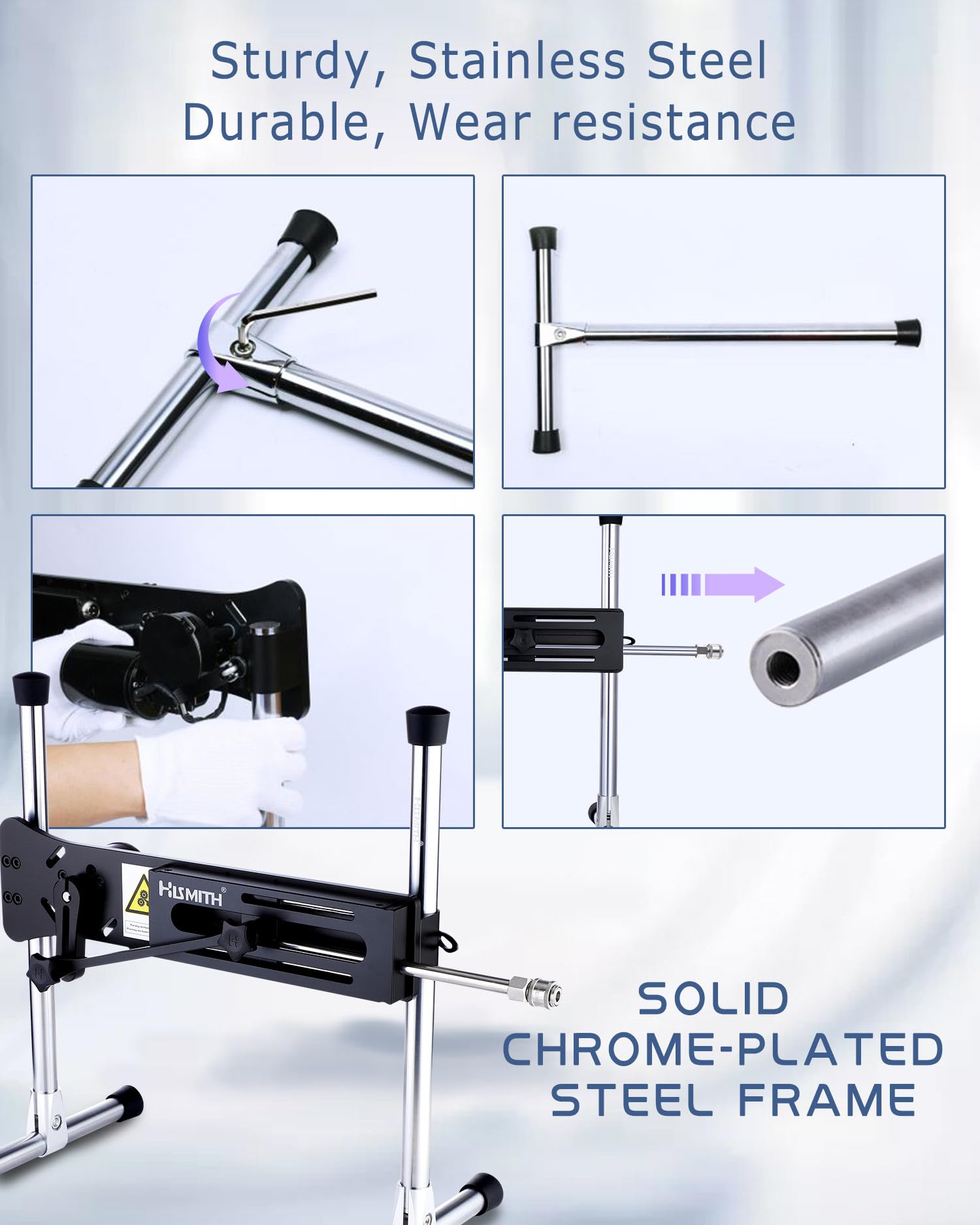 Premium Hismith Sex Machine - Automatic Thrusting Dildo with KlicLok Connector, Adult Love Toy for Couples & Solo Play, Includes Adapters & Attachments Bundle - Perfect for Bedroom Fun & BDSM Exploration