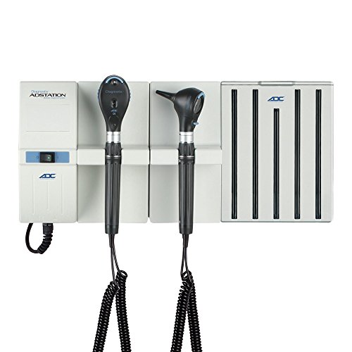 ADC - 5610L-3 Professional Diagnostic Wall Set with 3.5V LED Otoscope & Ophthalmoscope, Specula Dispenser - Perfect for ENT Clinics, Hospitals, and Medical Offices
