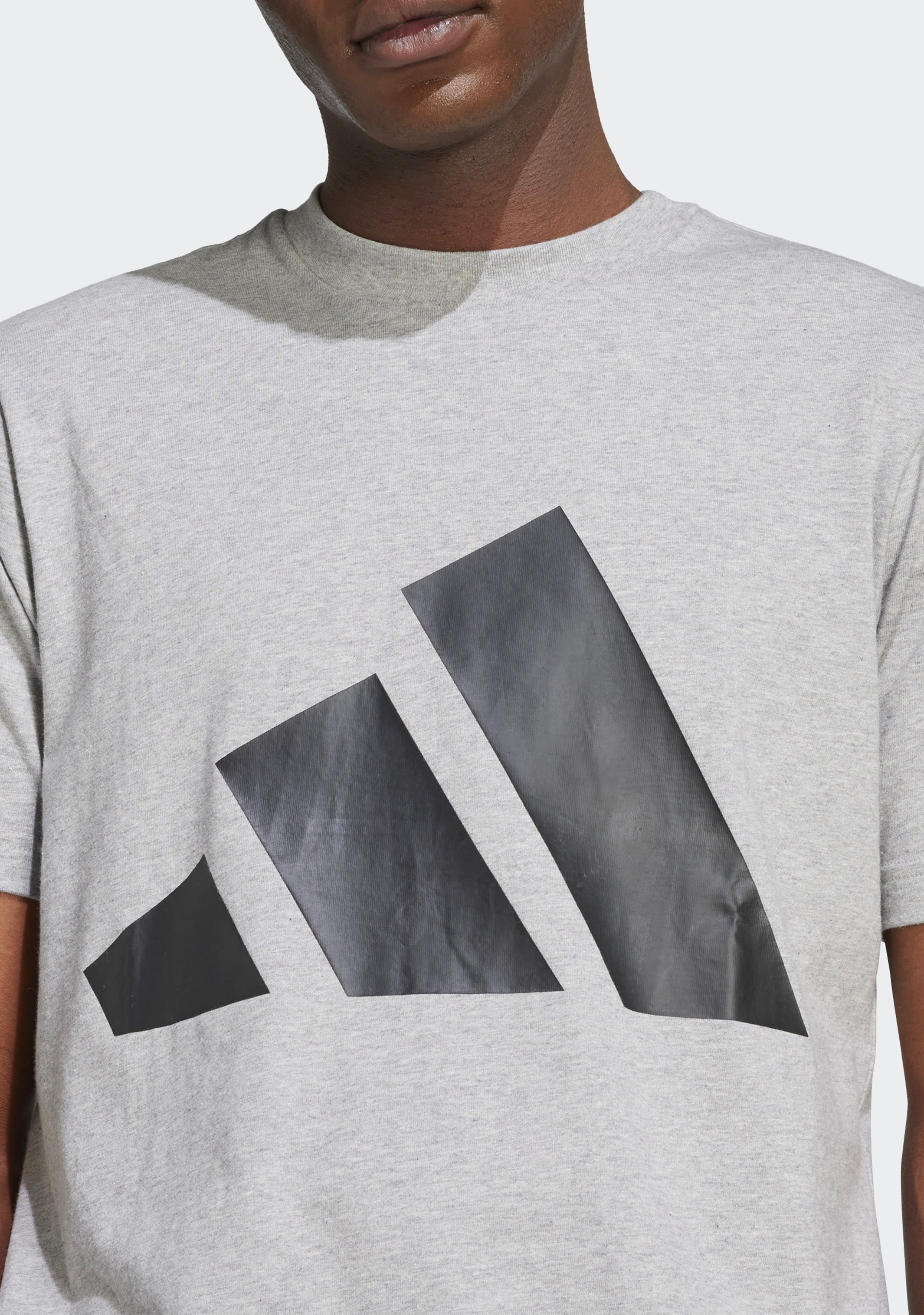 Adidas Men's Essentials Big Logo T-Shirt - Comfortable Cotton Crewneck Tee for Casual Wear, Gym & Everyday Outfits